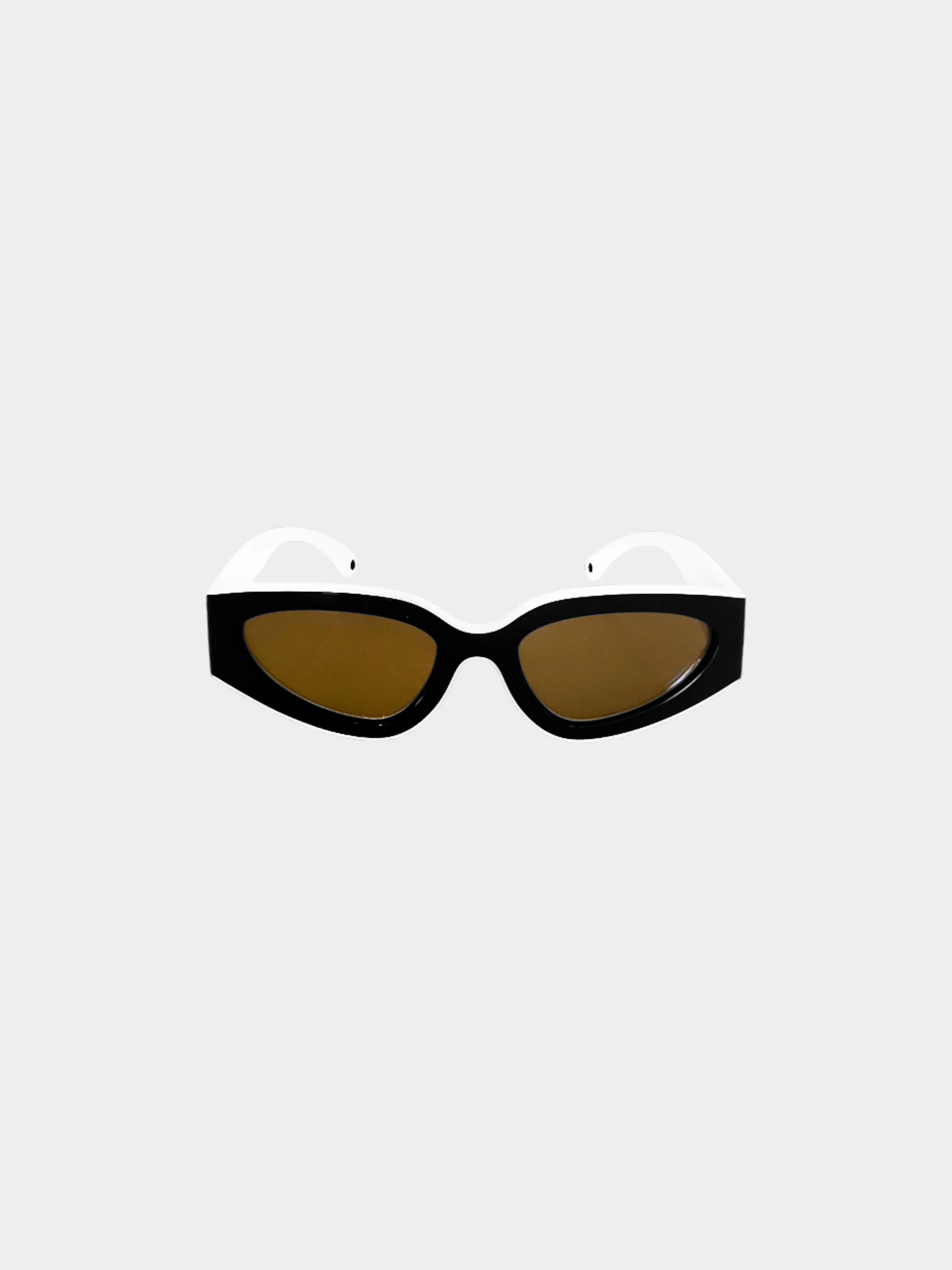 Chanel 2020s Black and White Bi-color Acetate Cat Eye Sunglasses - Image 2