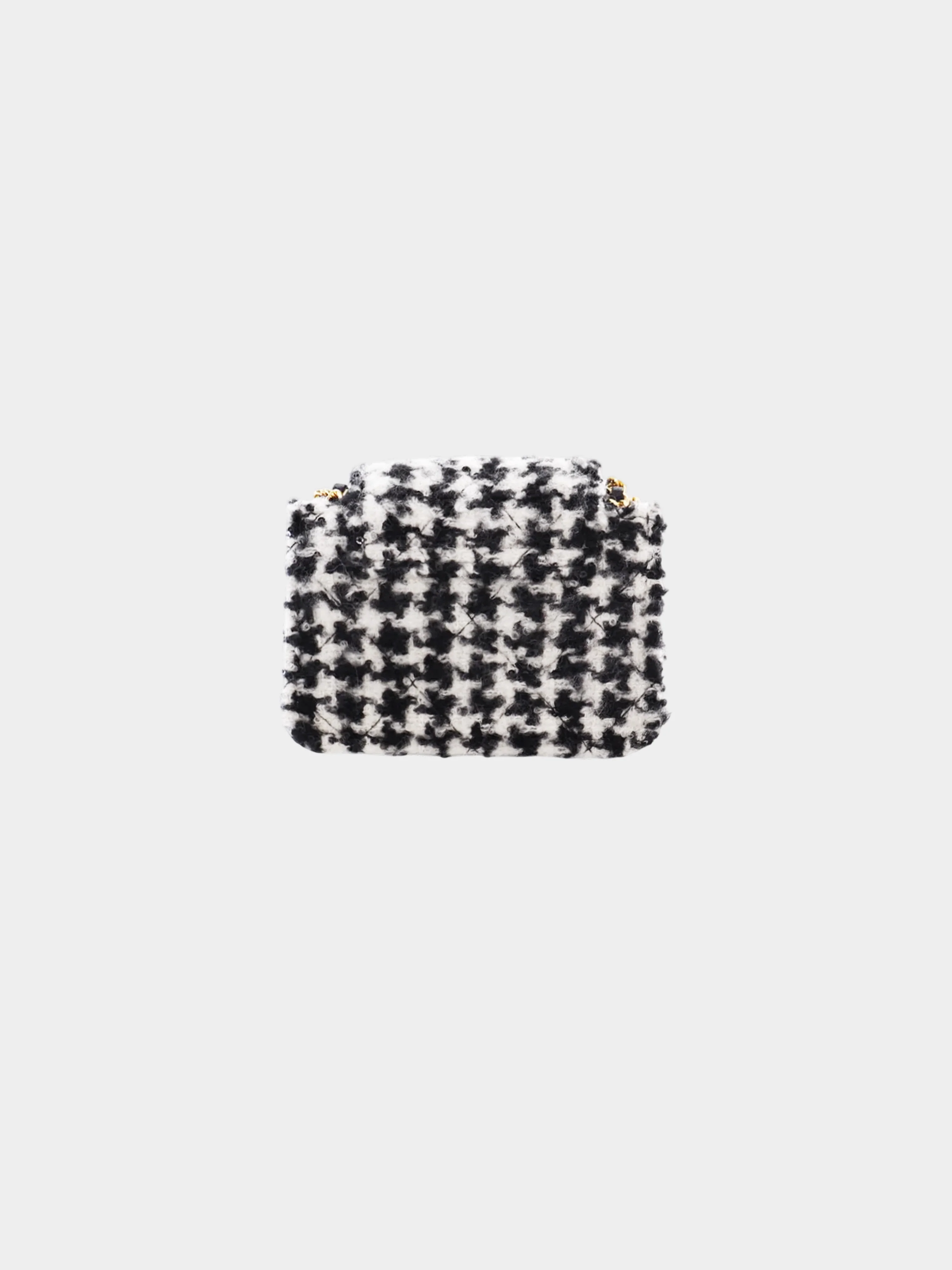 Chanel 2020s Black and White Tweed Mini CC Accordion Flap Bag - Image 2