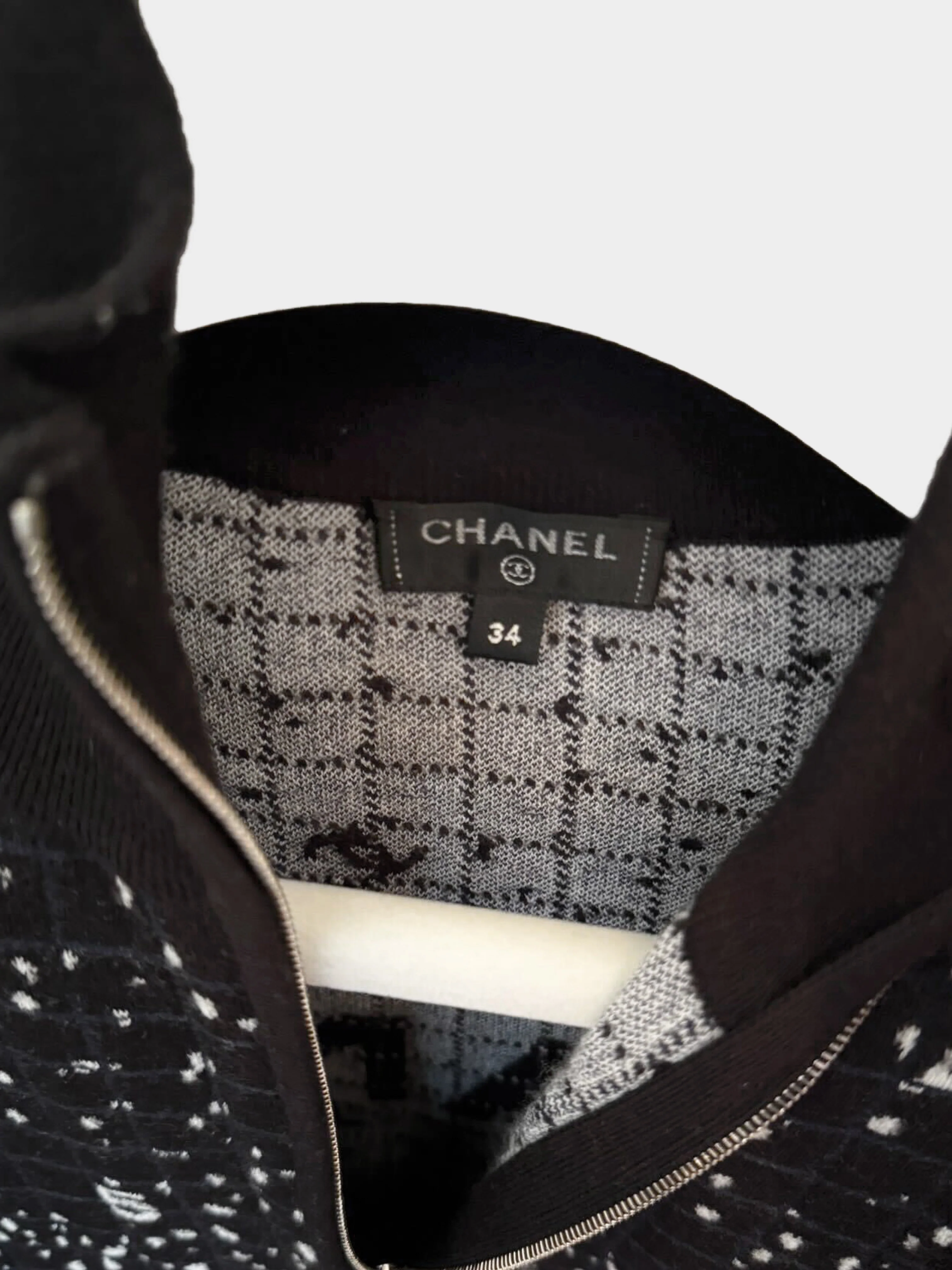 Chanel 2021 Coco Neige Black Logo Knit Dress - Image 5