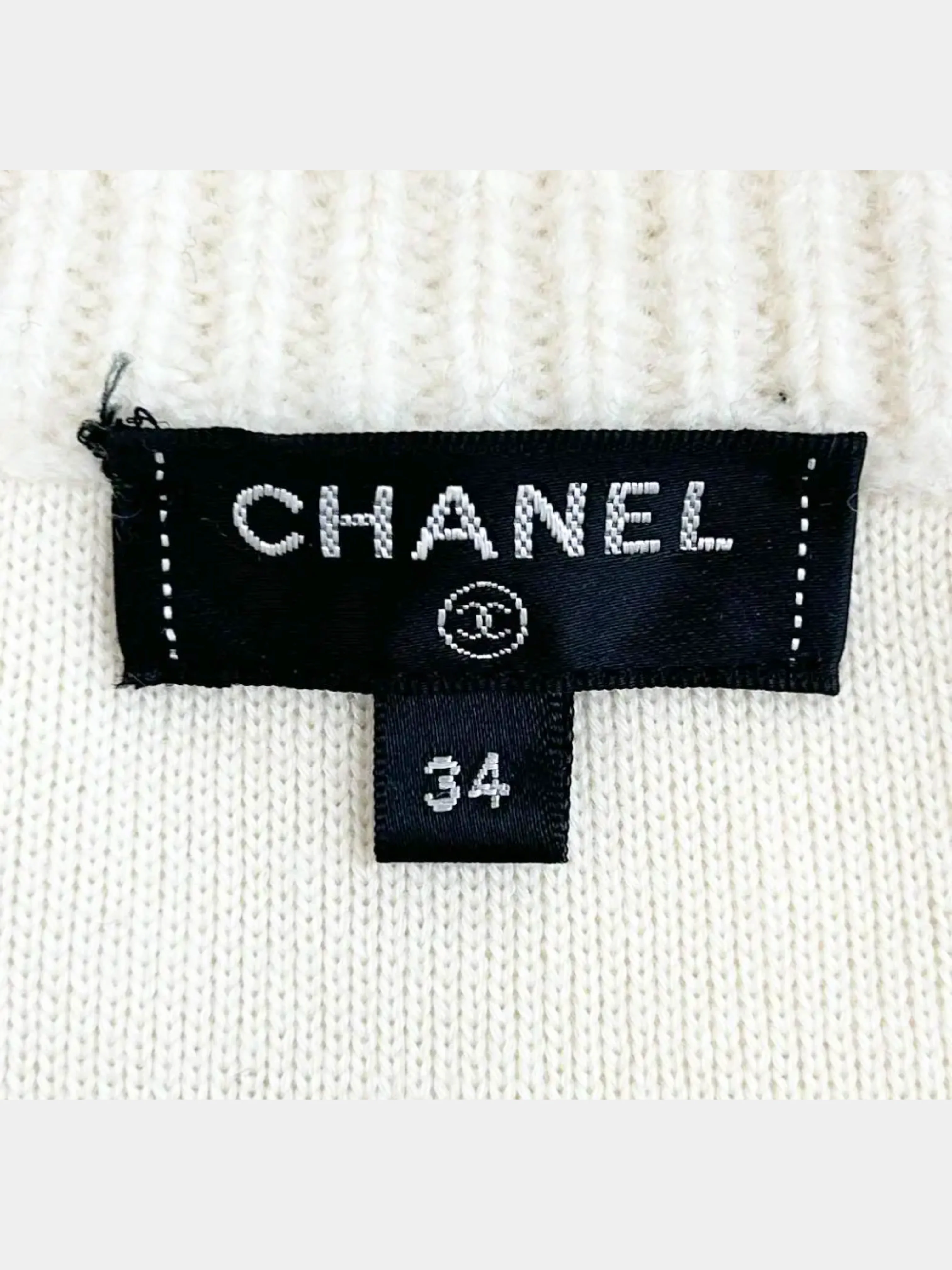 Chanel 2021 Cream Cashmere Sporty Cardigan - Image 3