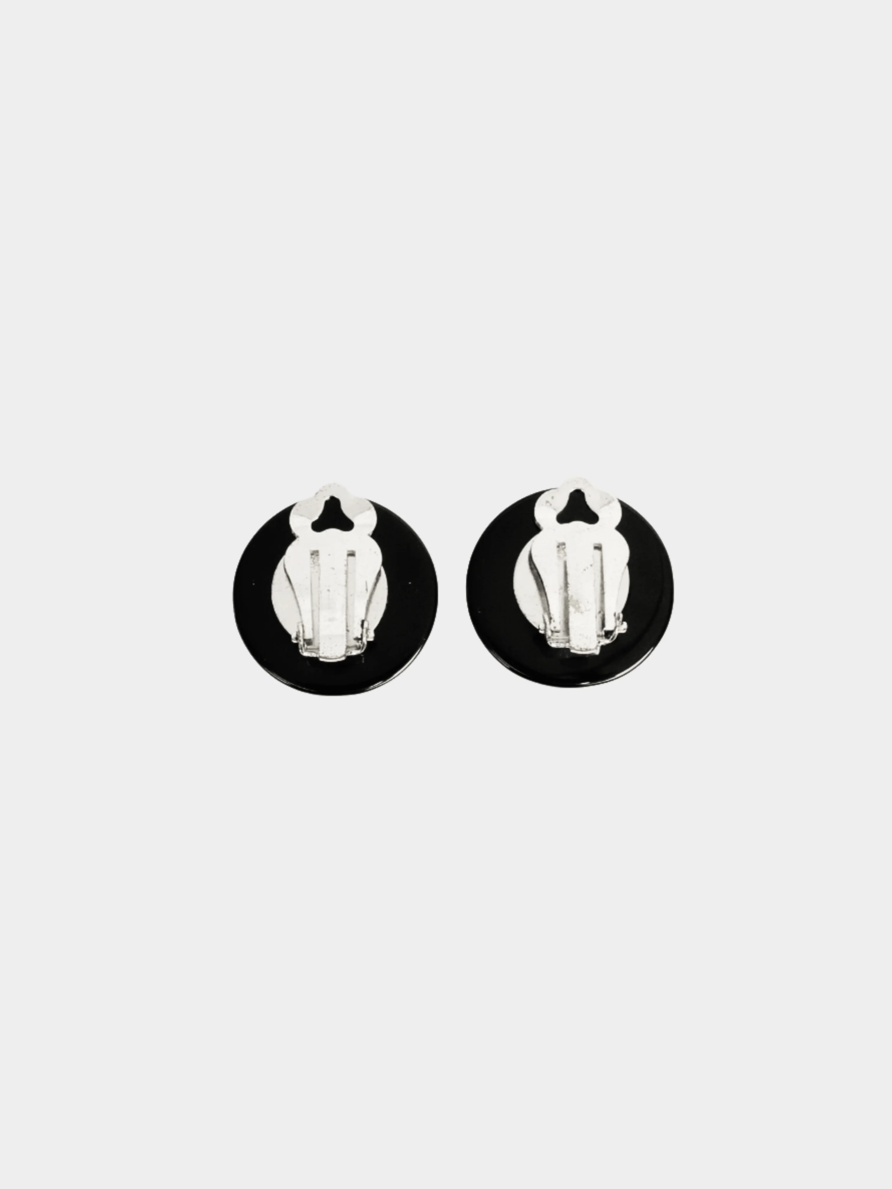 Chanel 2022 Black and White Color Block Earrings - Image 2