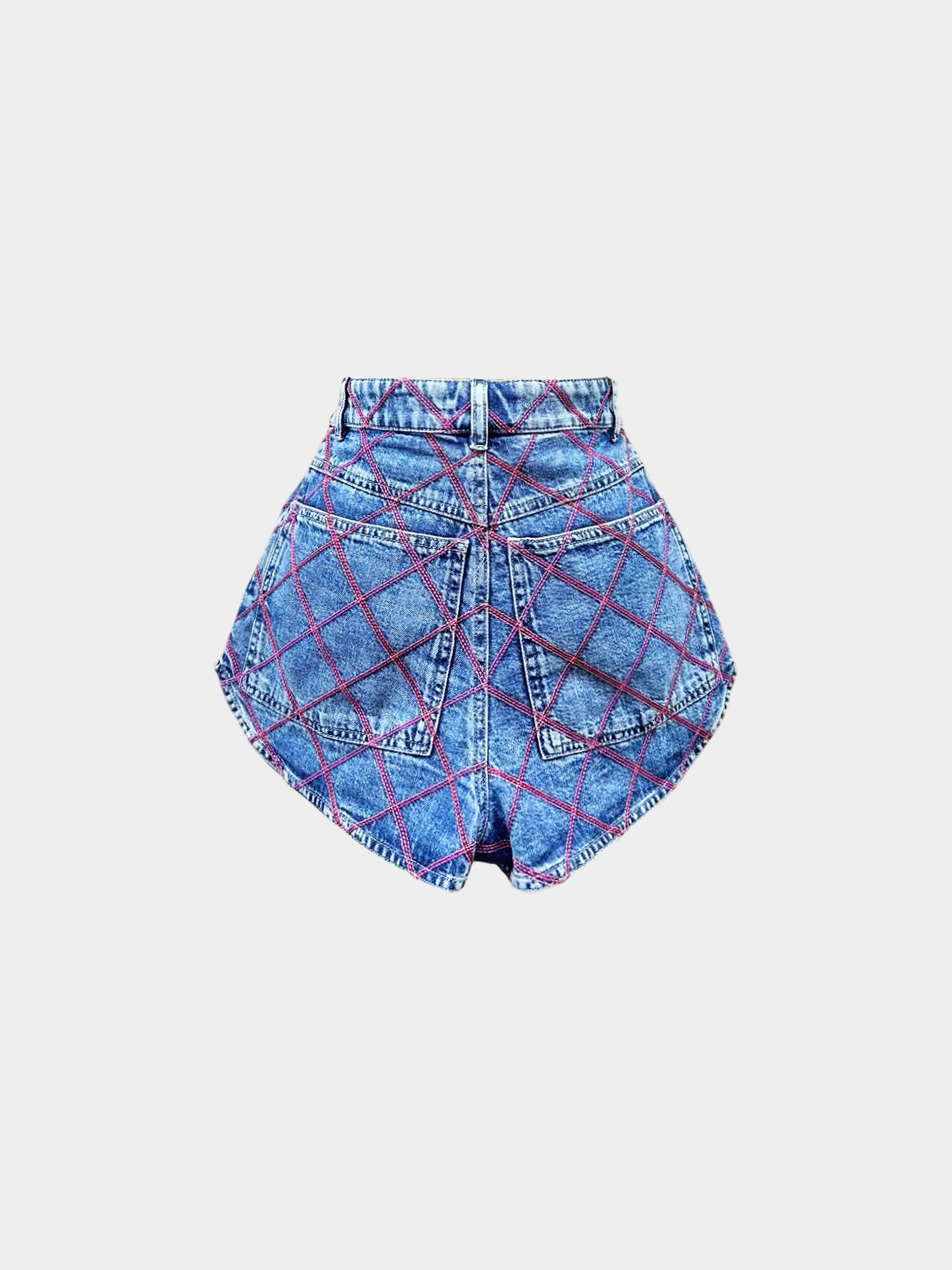 Chanel 2022 Coco Beach Quilted Denim Shorts - Image 2