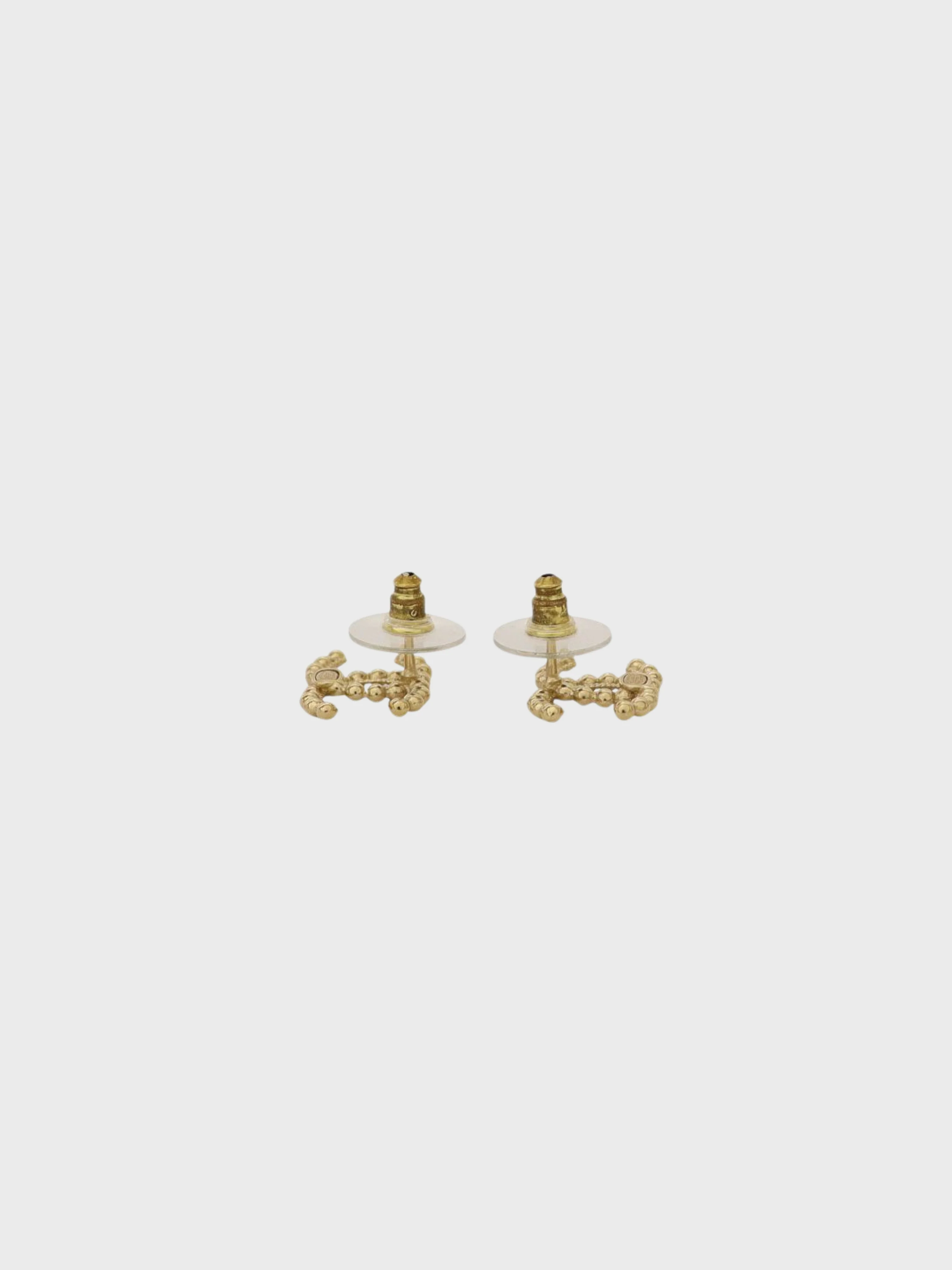 Chanel 2022 Gold Plated Metal COCO Earrings - Image 3
