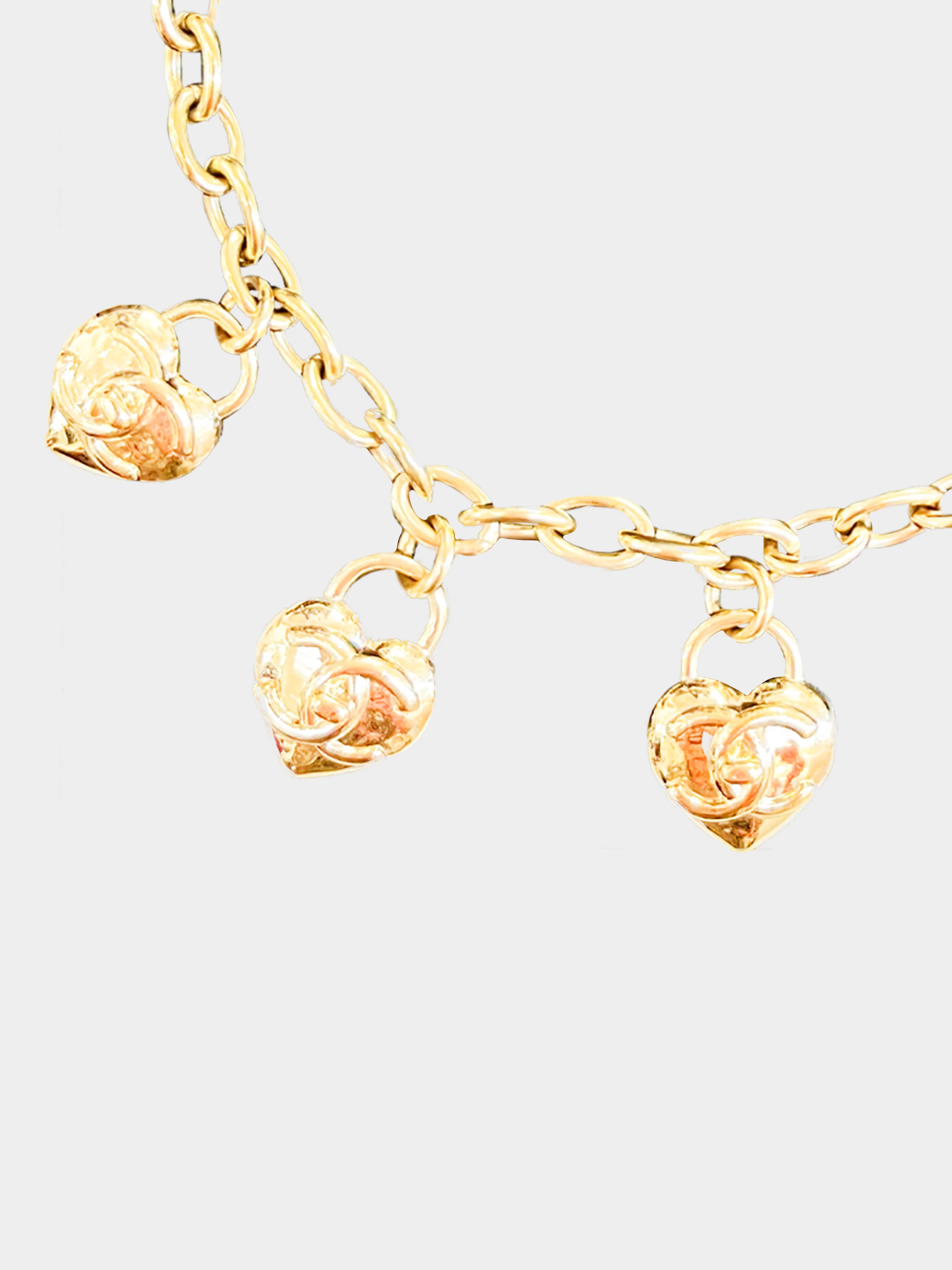 Chanel 2022 Heart Lock Charm Bracelet - Image 2
