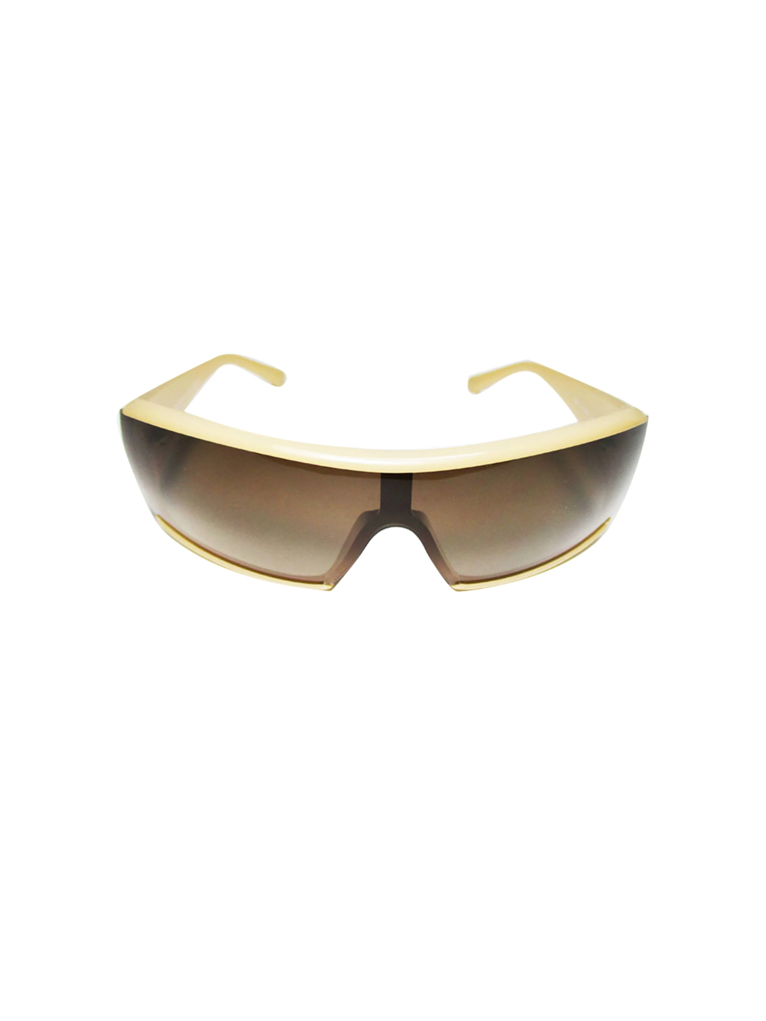 Chanel 2000s Rare Sports Shield Beige Sunglasses - Image 2