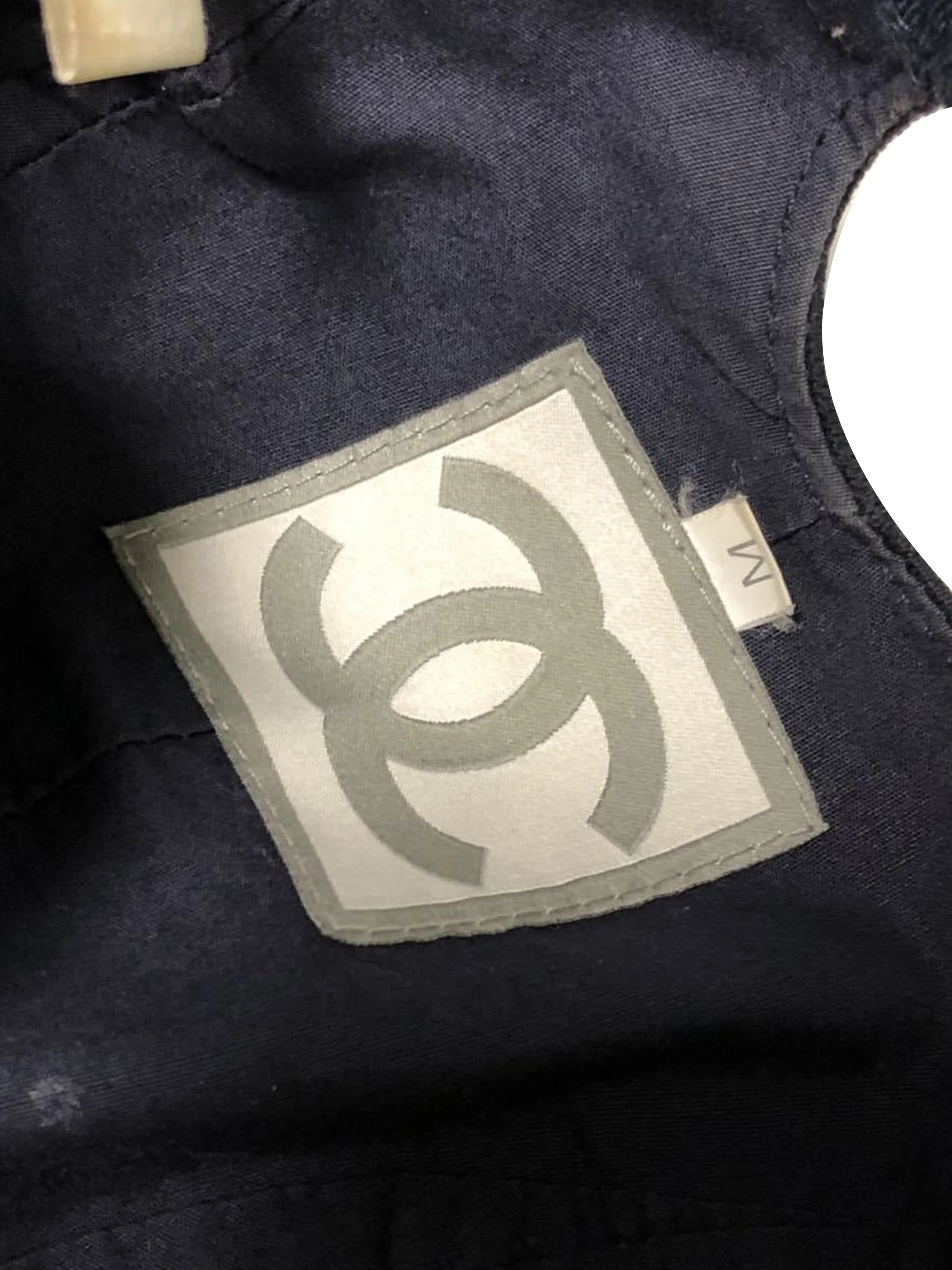 Chanel 2000s Black Cloth Sports CC Hat - Image 5
