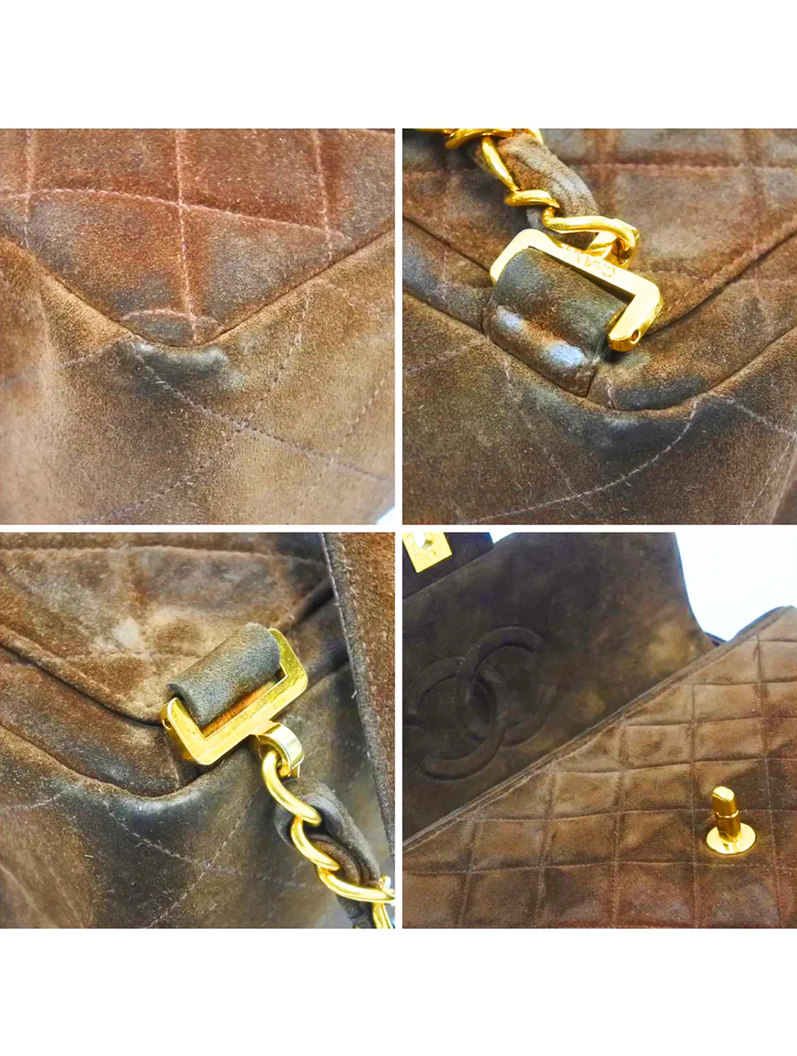 Chanel 2000s Brown Quilted Flap Backpack - Image 4