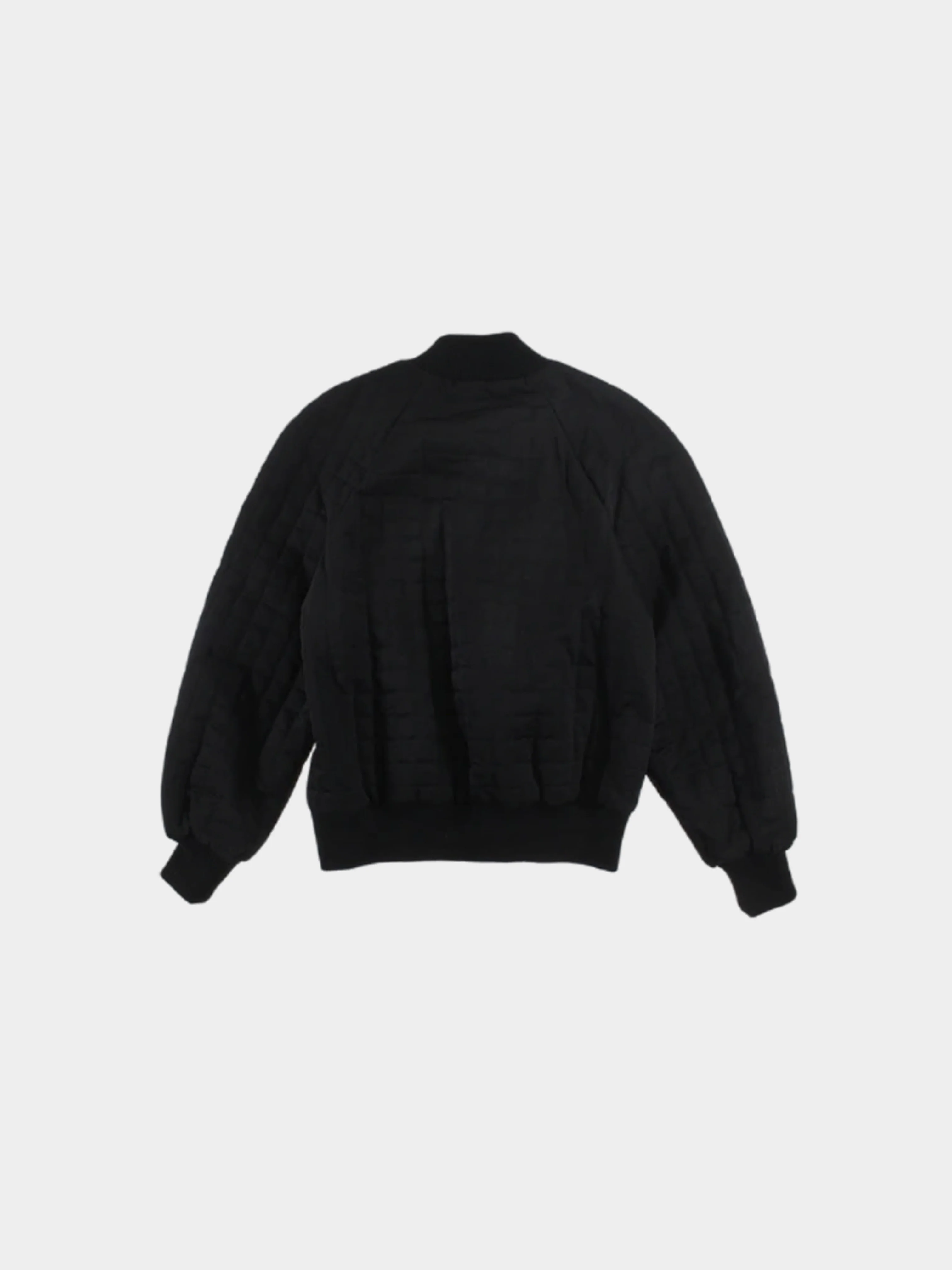 Chanel 1980s Black Quilted Bomber Jacket - Image 2