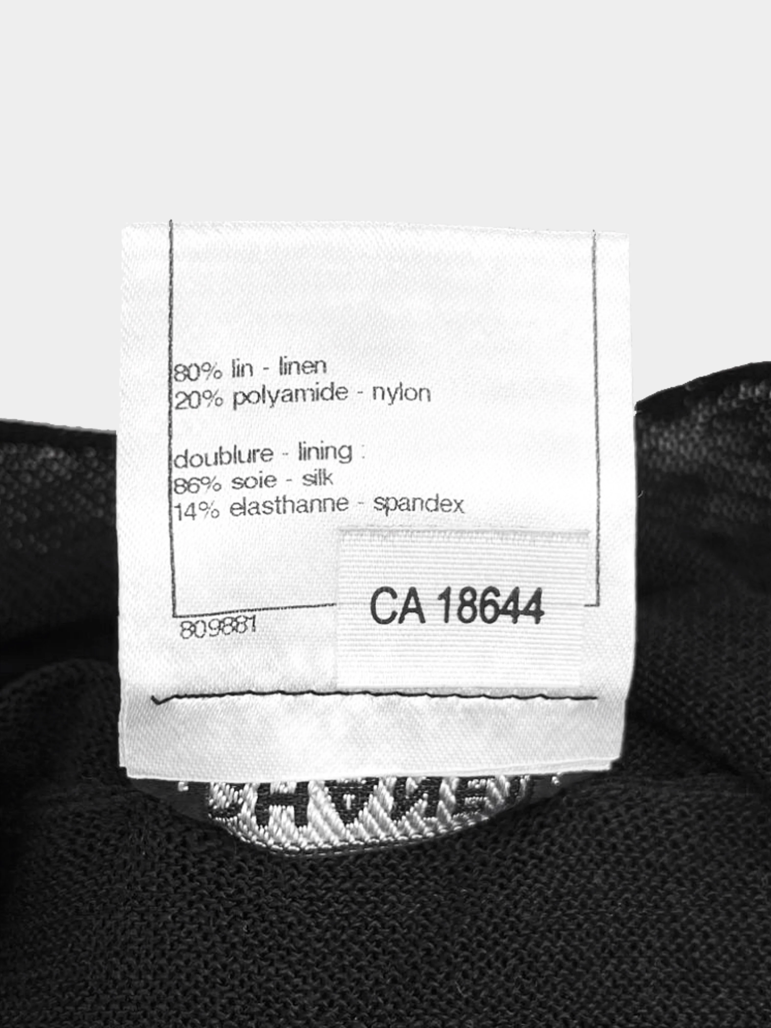 Chanel by Karl Lagerfeld 2010s Black Linen Knit Dress - Image 6
