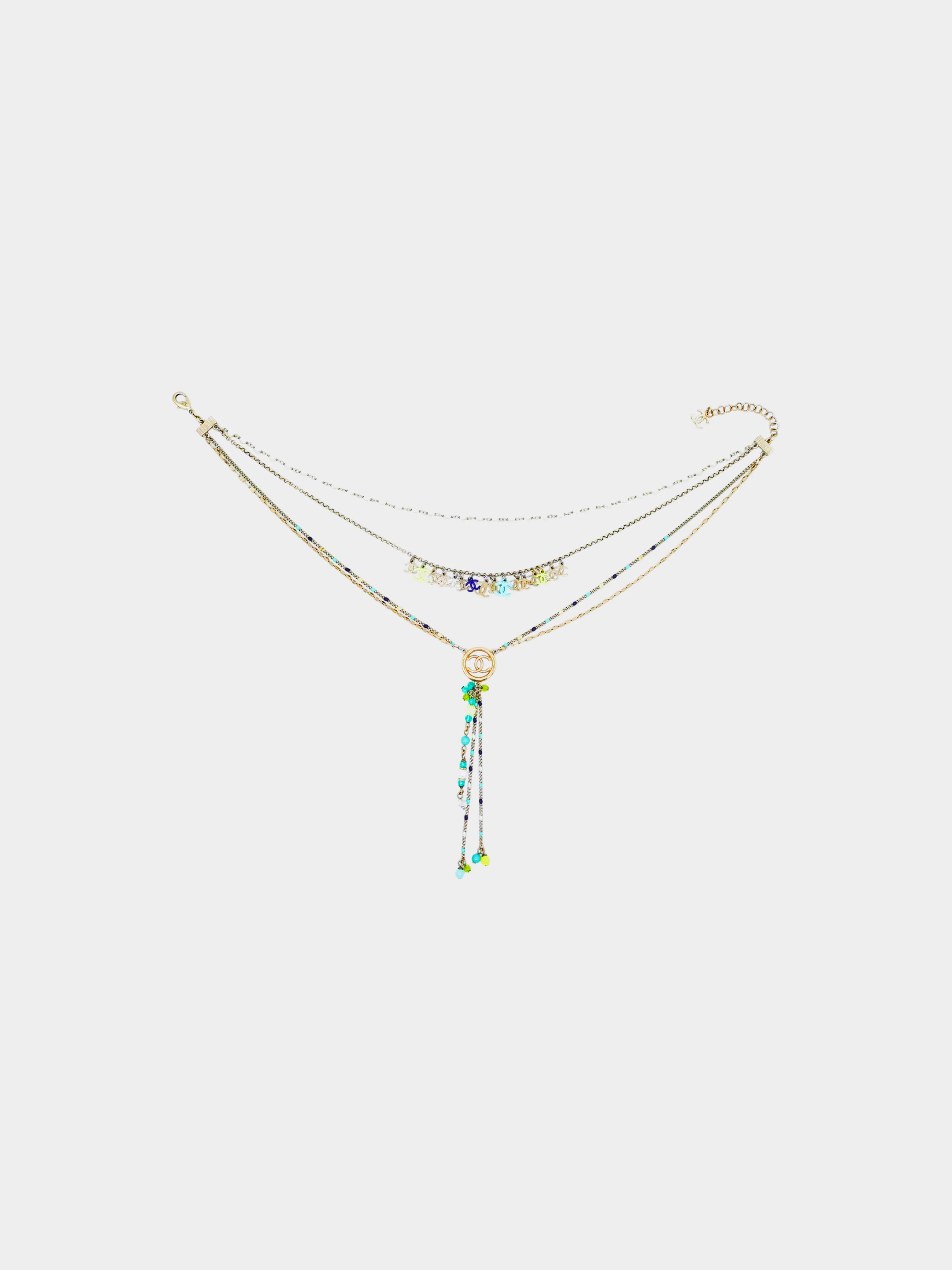 Chanel by Karl Lagerfeld Cruise SS 2019 Multi-layered Beaded CC Necklace