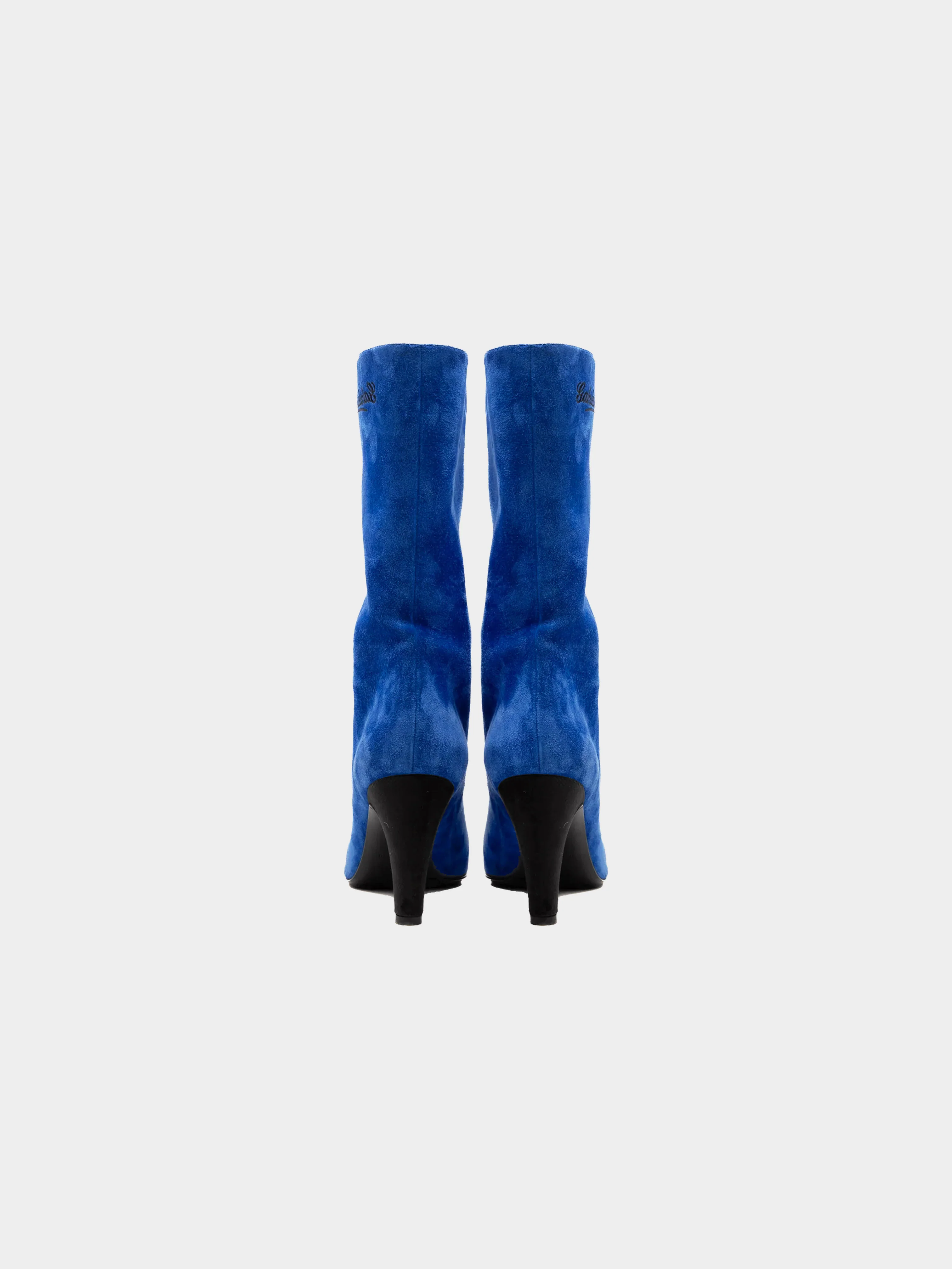 Chanel by Karl Lagerfeld FW 2008 Cobalt Blue Suede Mid-calf Boots - Image 3