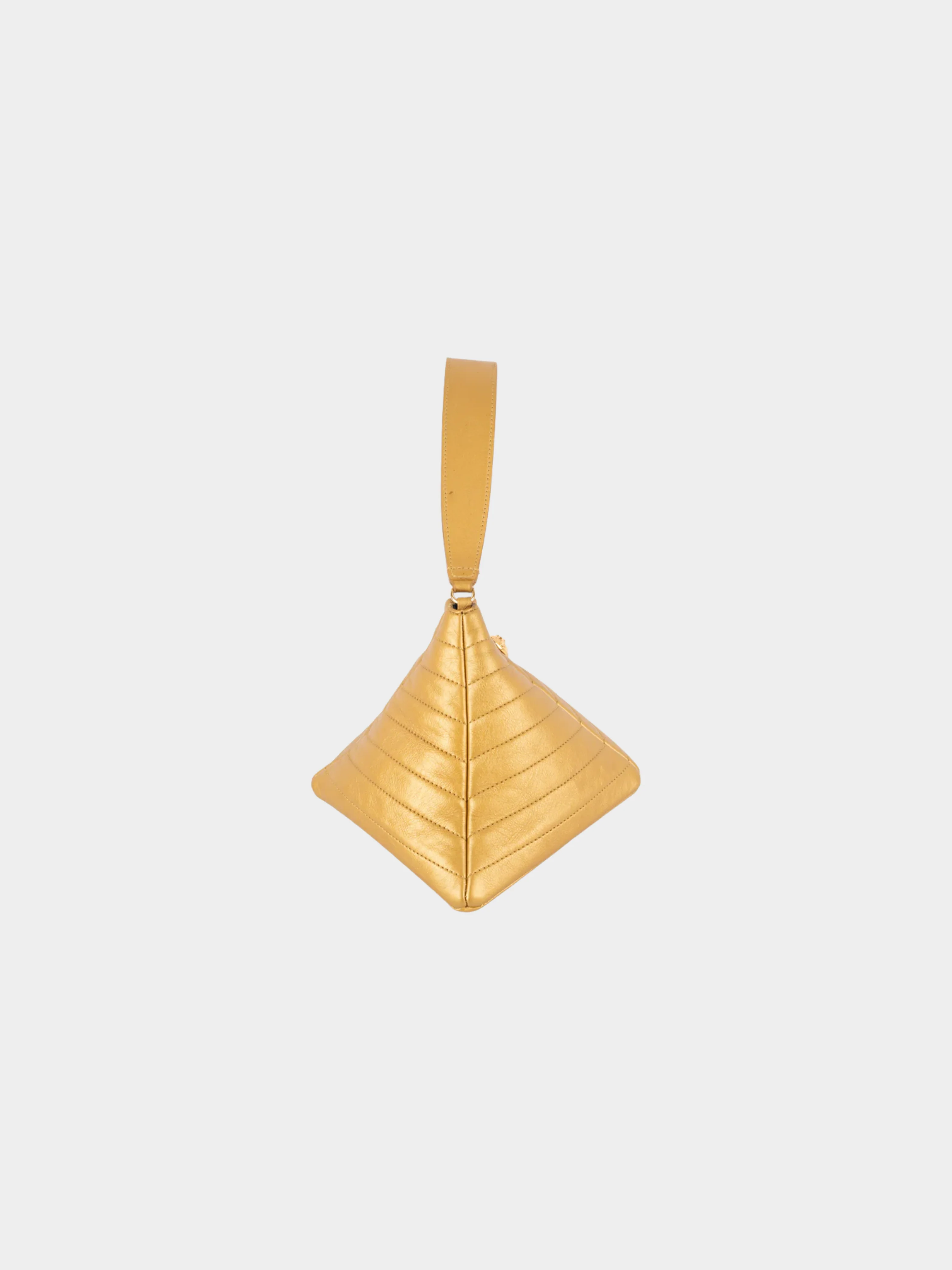 Chanel by Karl Lagerfeld Pre-fall 2019 Gold Pyramid Kheops Bag - Image 2
