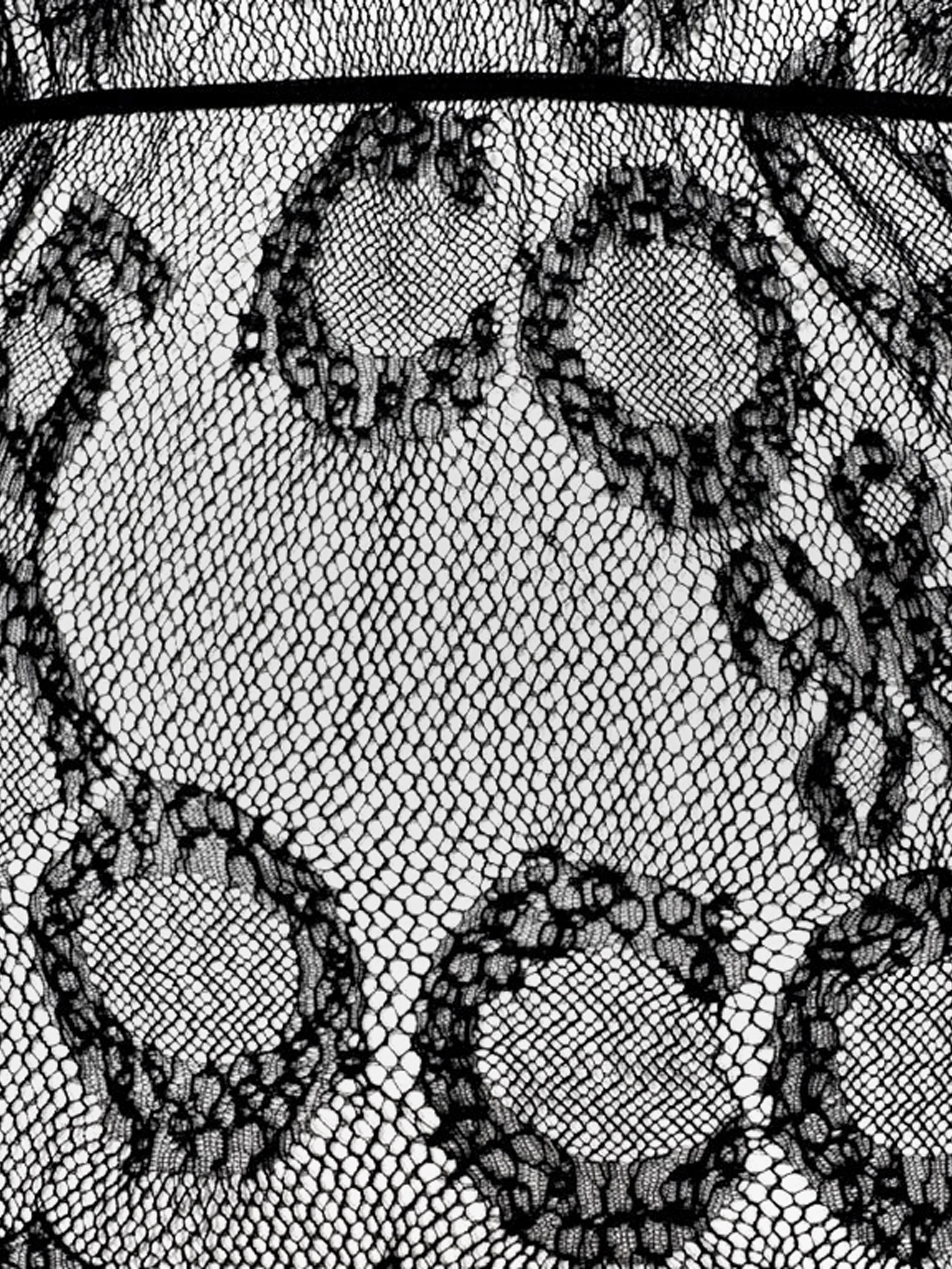 Chanel by Karl Lagerfeld SS 2005 Black COCO 5 Pattern Lace Camisole - Image 8