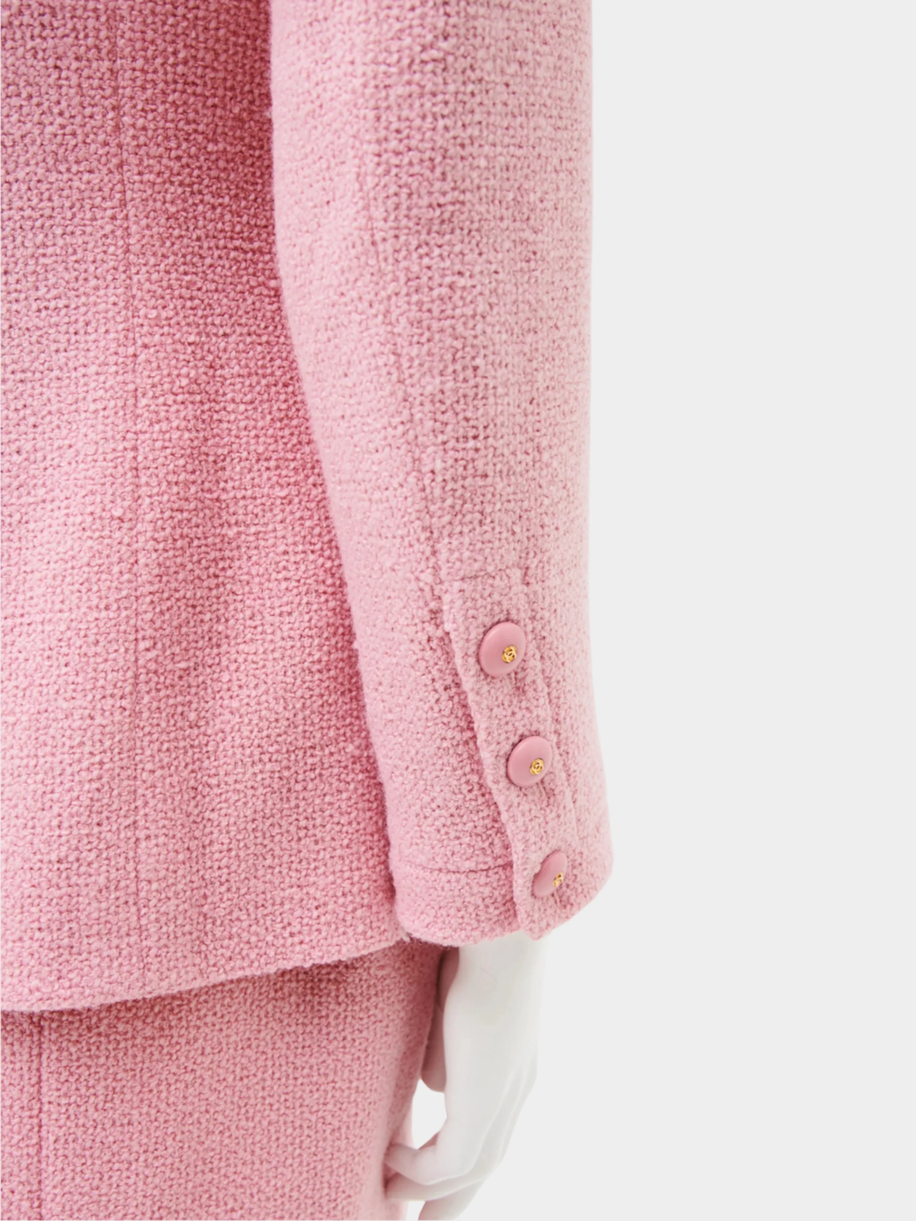 Chanel by Karl Lagerfield SS 1992 Pink Wool Tailleur Set - Image 5