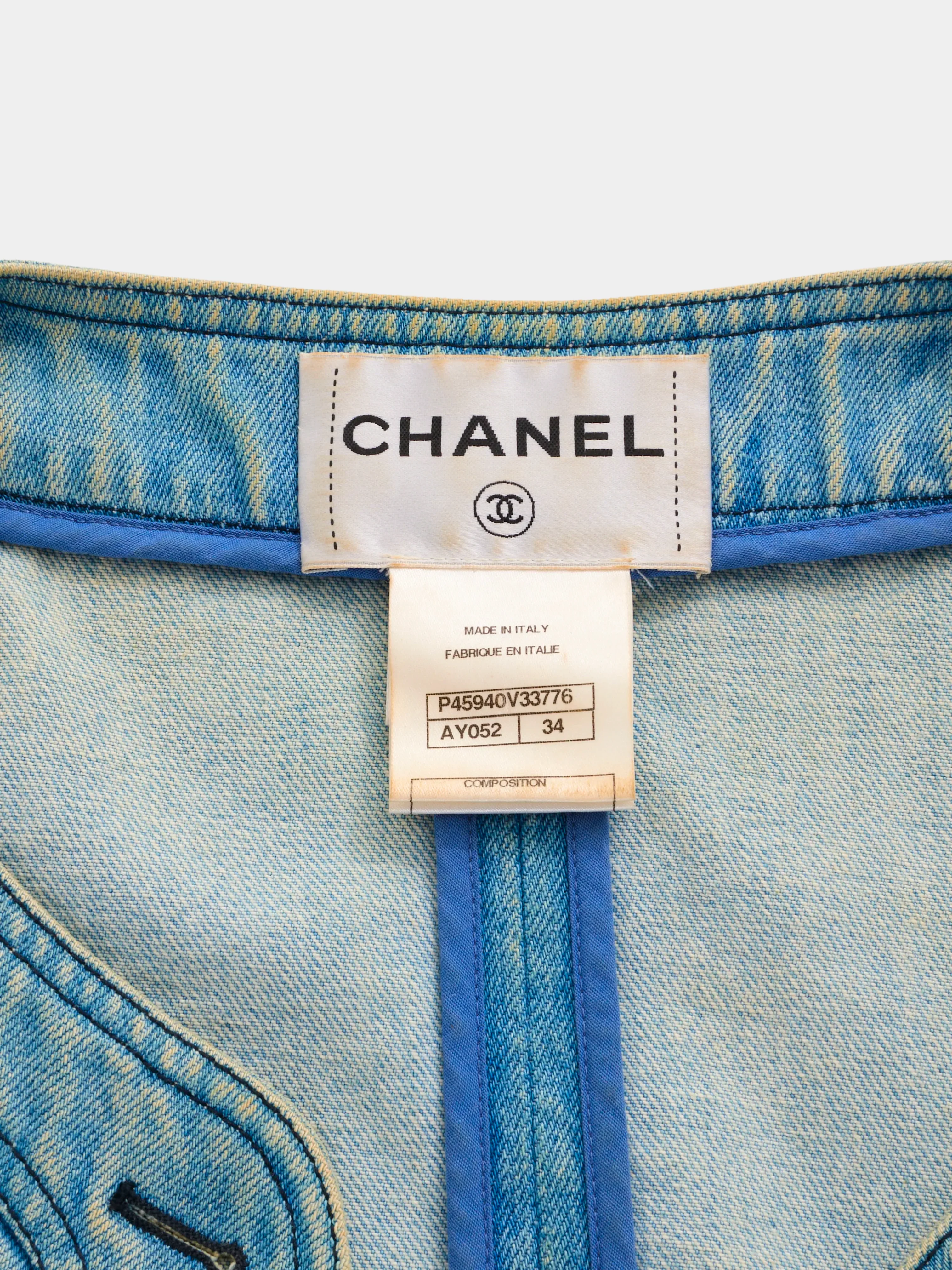 Chanel by Karl Lagerfield SS 2013 Light blue denim cropped jacket - Image 4