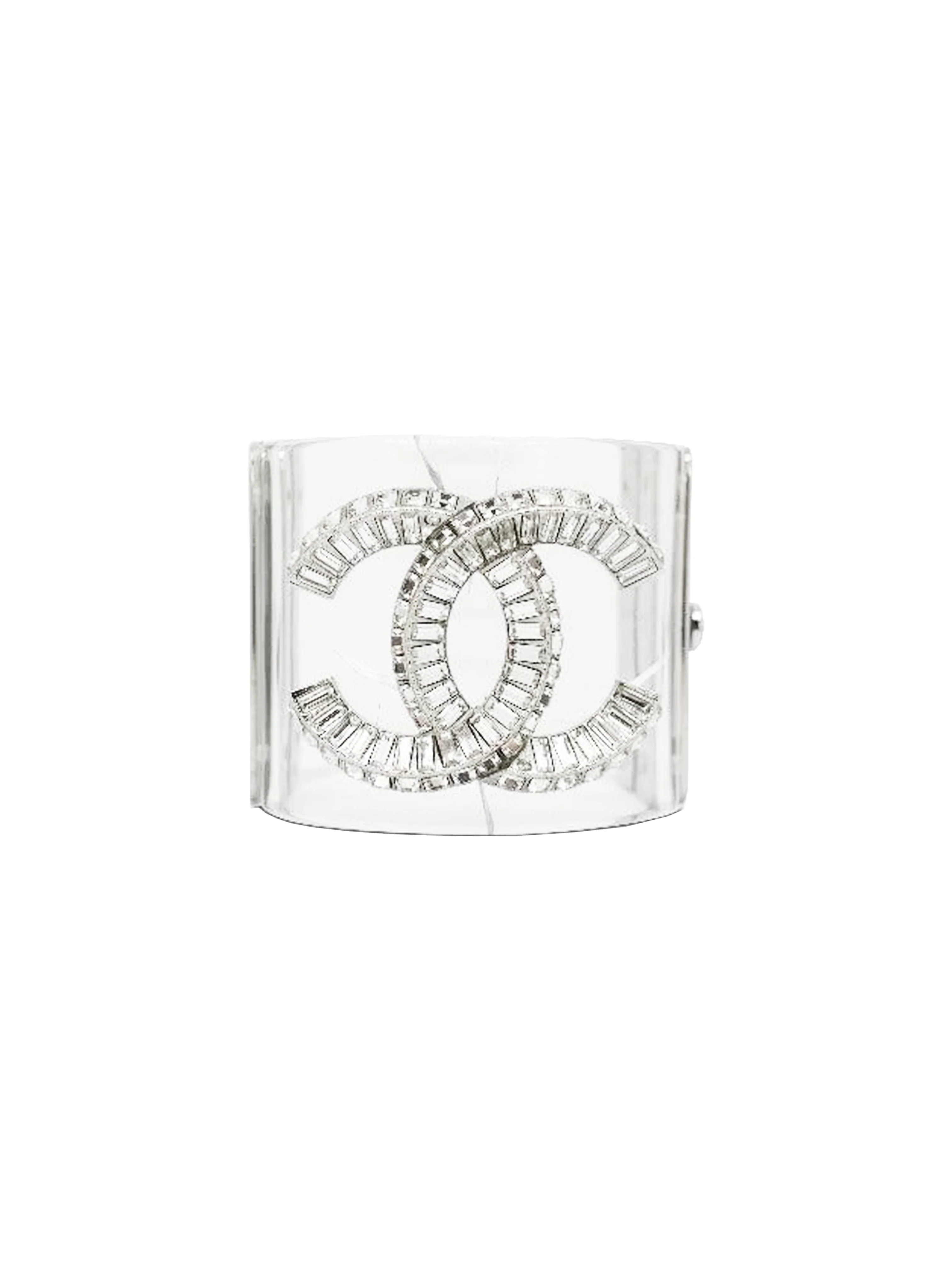 Chanel SS 2016 Clear Rhinestone Cuff