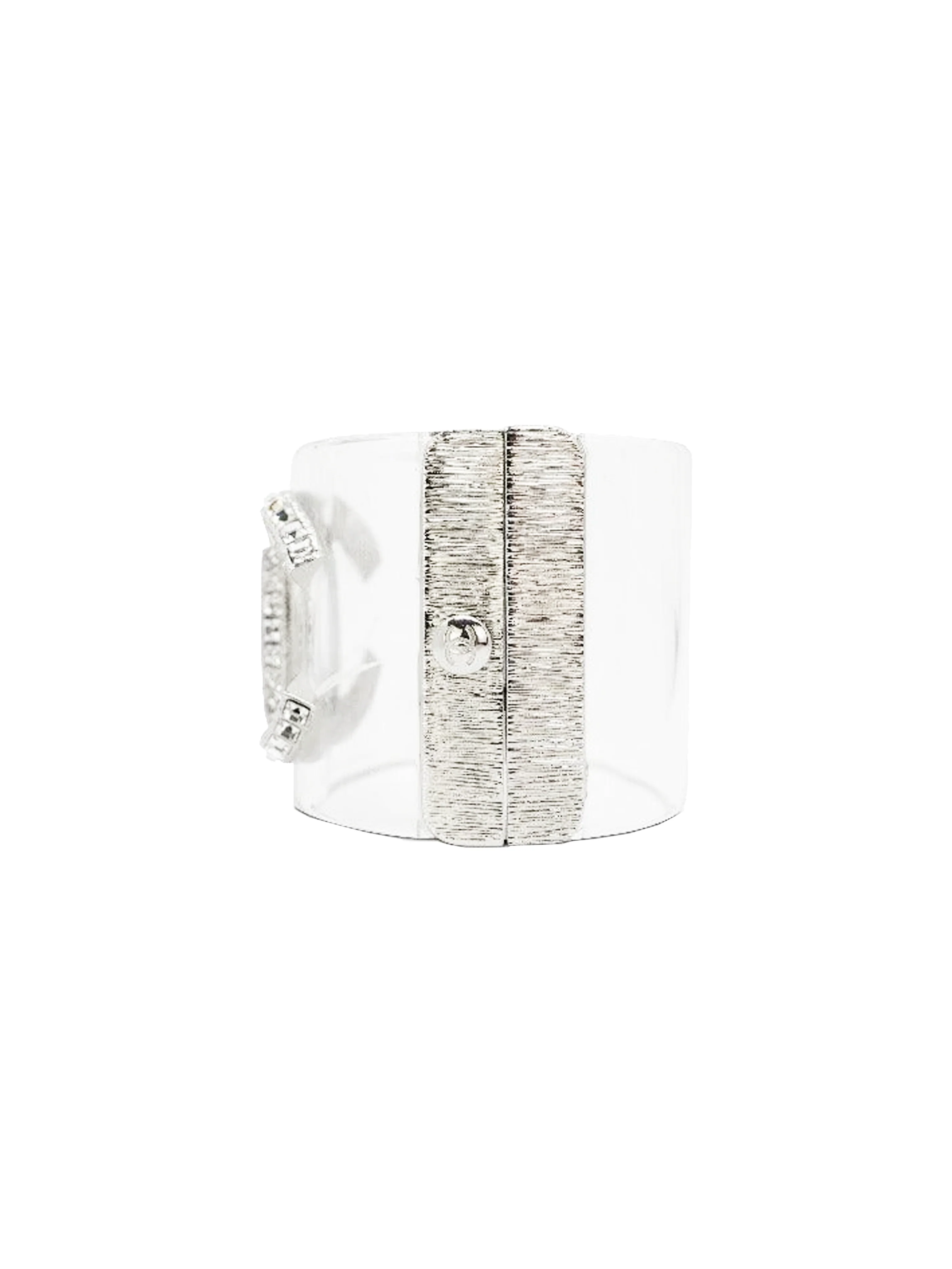 Chanel SS 2016 Clear Rhinestone Cuff - Image 2
