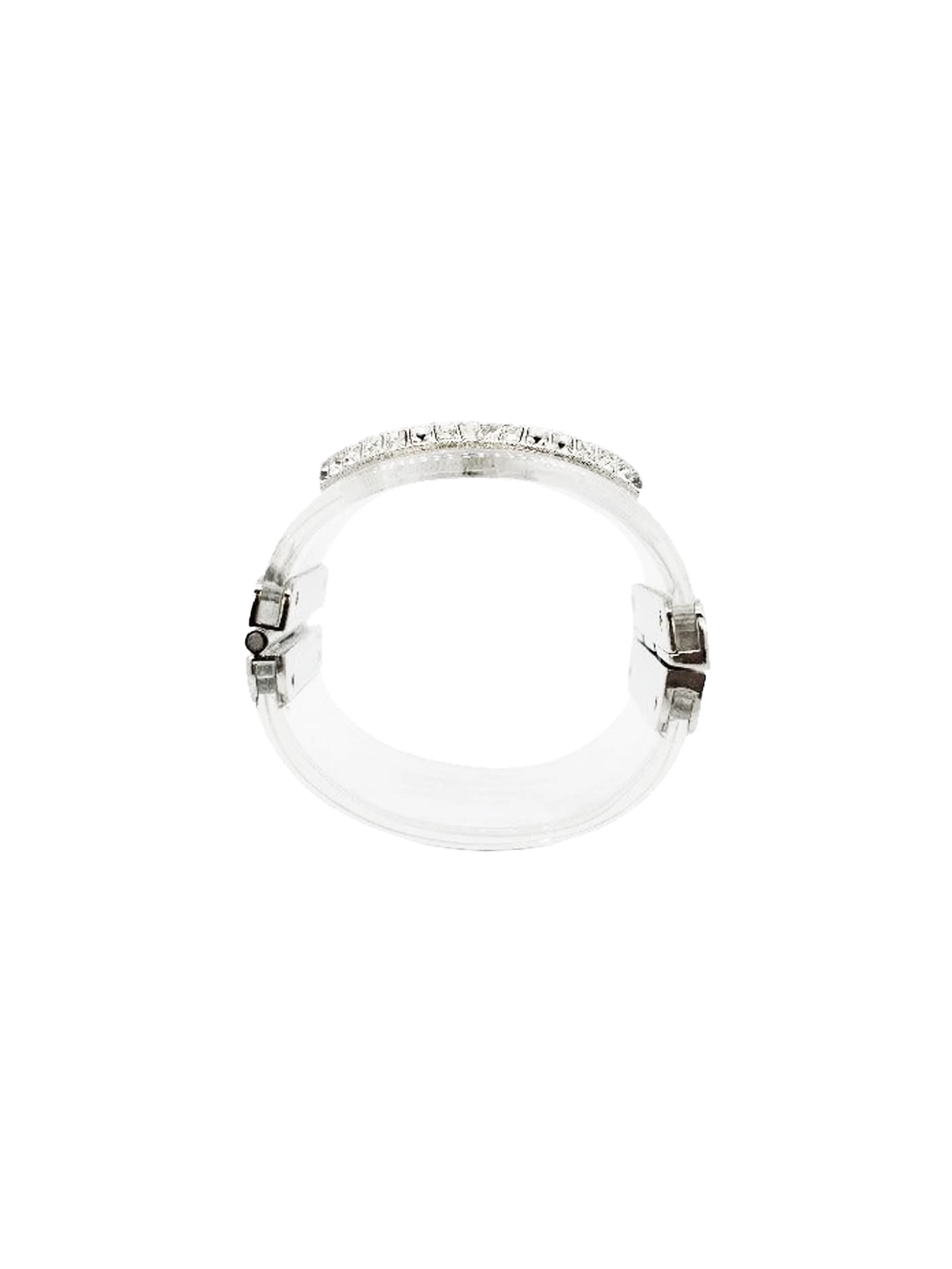 Chanel SS 2016 Clear Rhinestone Cuff - Image 3