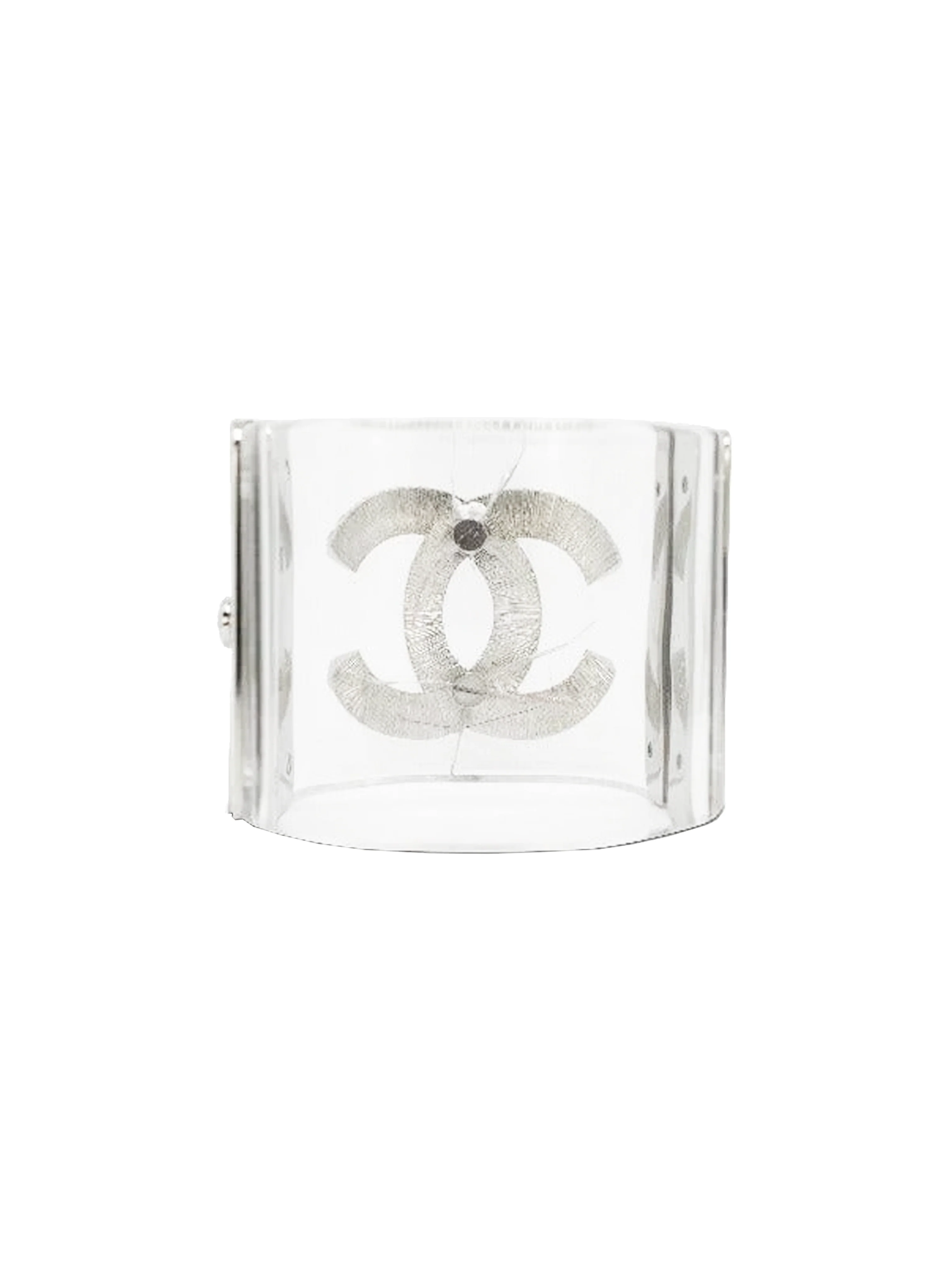 Chanel SS 2016 Clear Rhinestone Cuff - Image 4