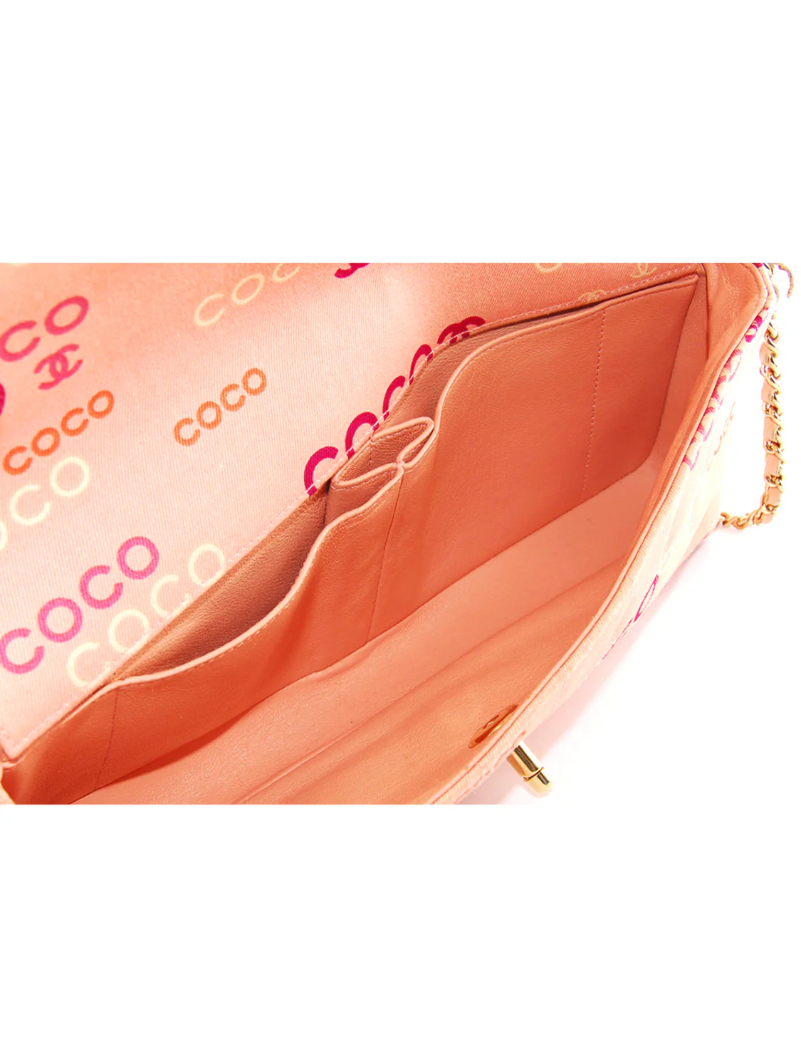 Chanel 2005 Cloth Rare Coco Pink Flap Bag - Image 5