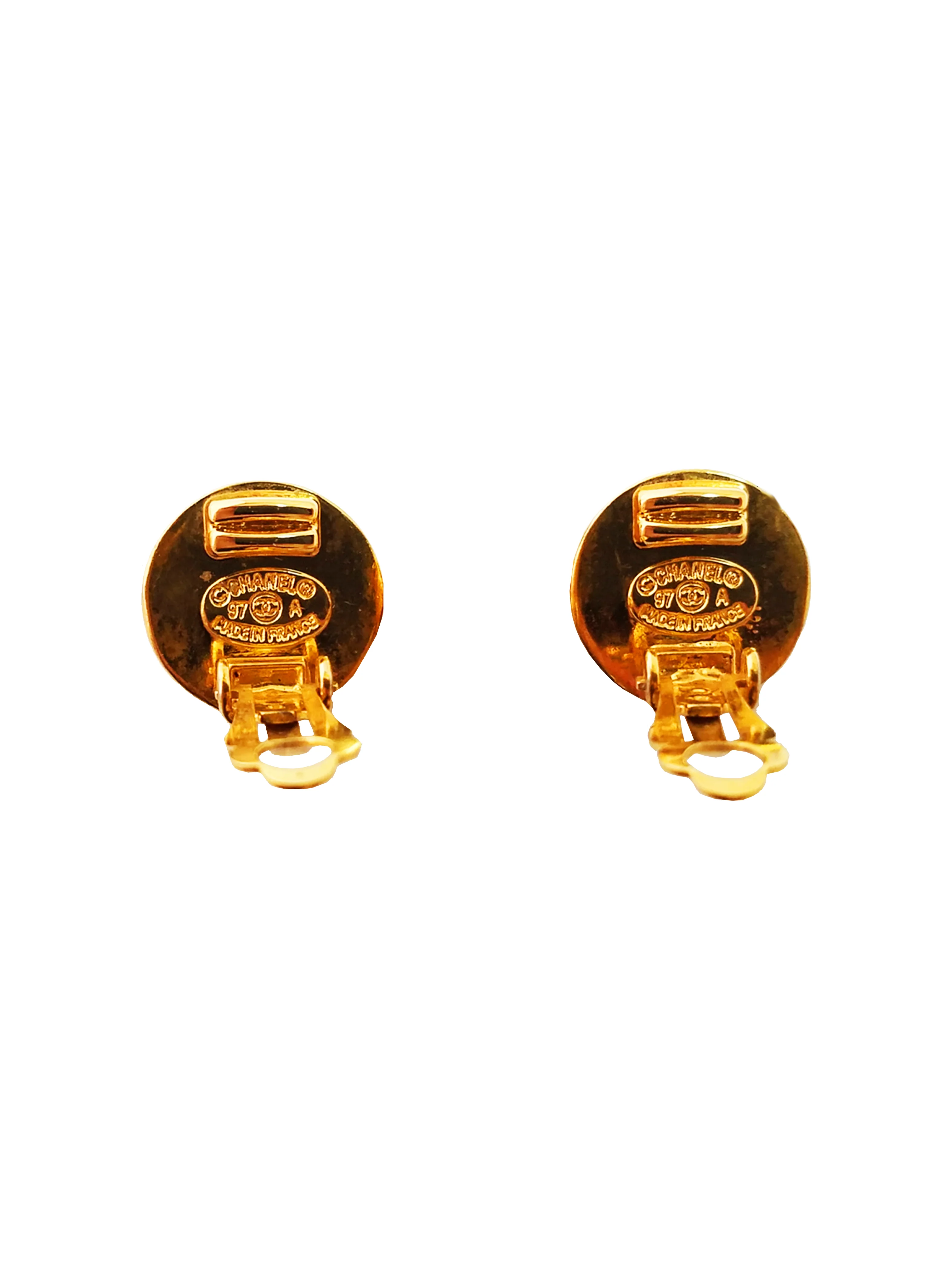 Chanel 2000s Coco Turnlock Silver Gold Earrings - Image 2