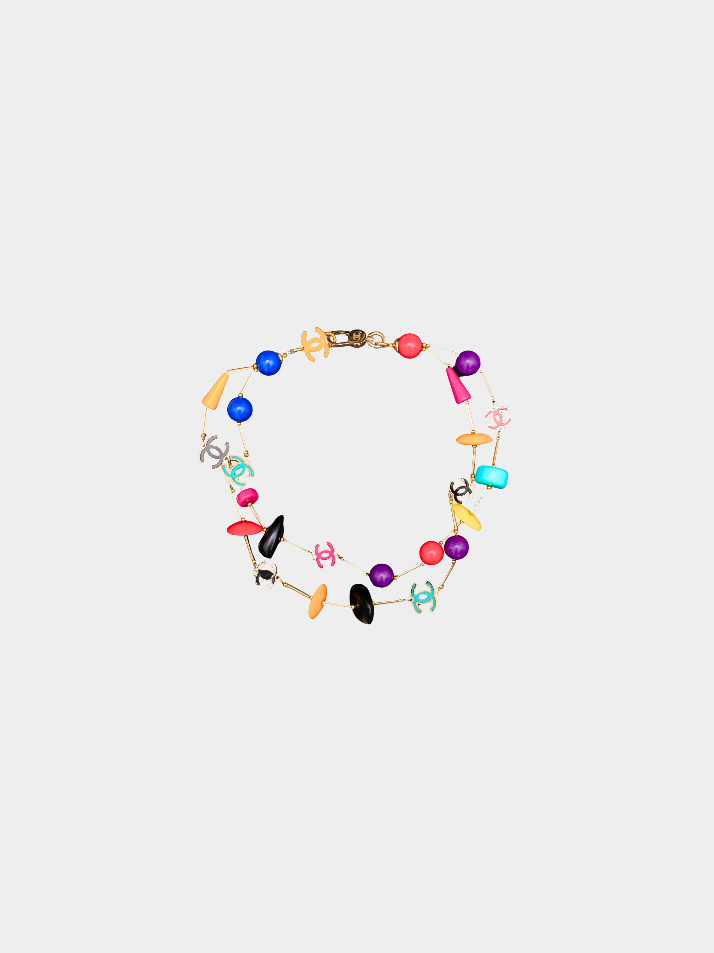 Chanel Cruise 2008 Multicoloured CC Beaded Chain Necklace