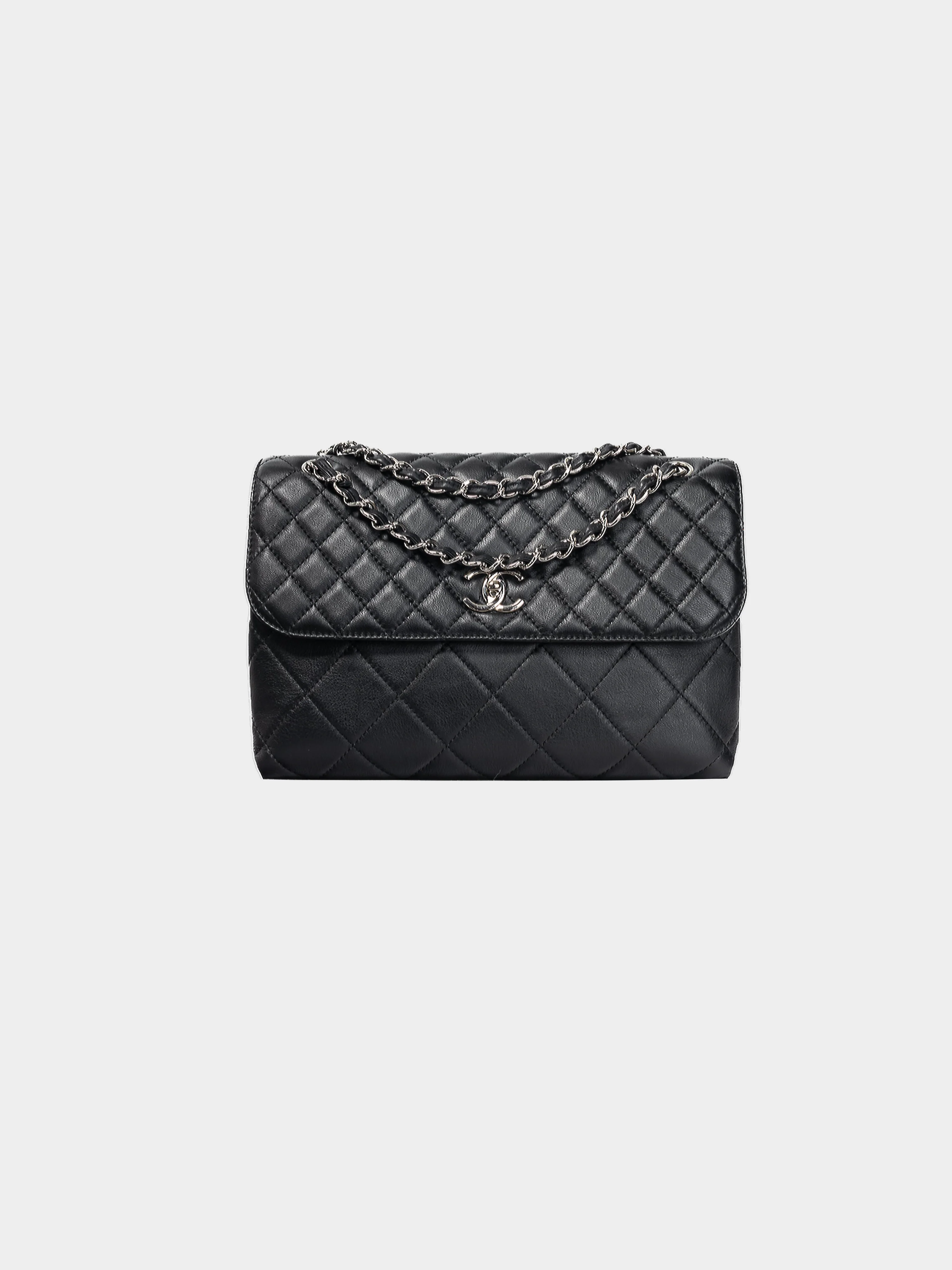 Chanel Cruise 2012 In the Business Flap Noir Leather Quilted Shoulder Bag