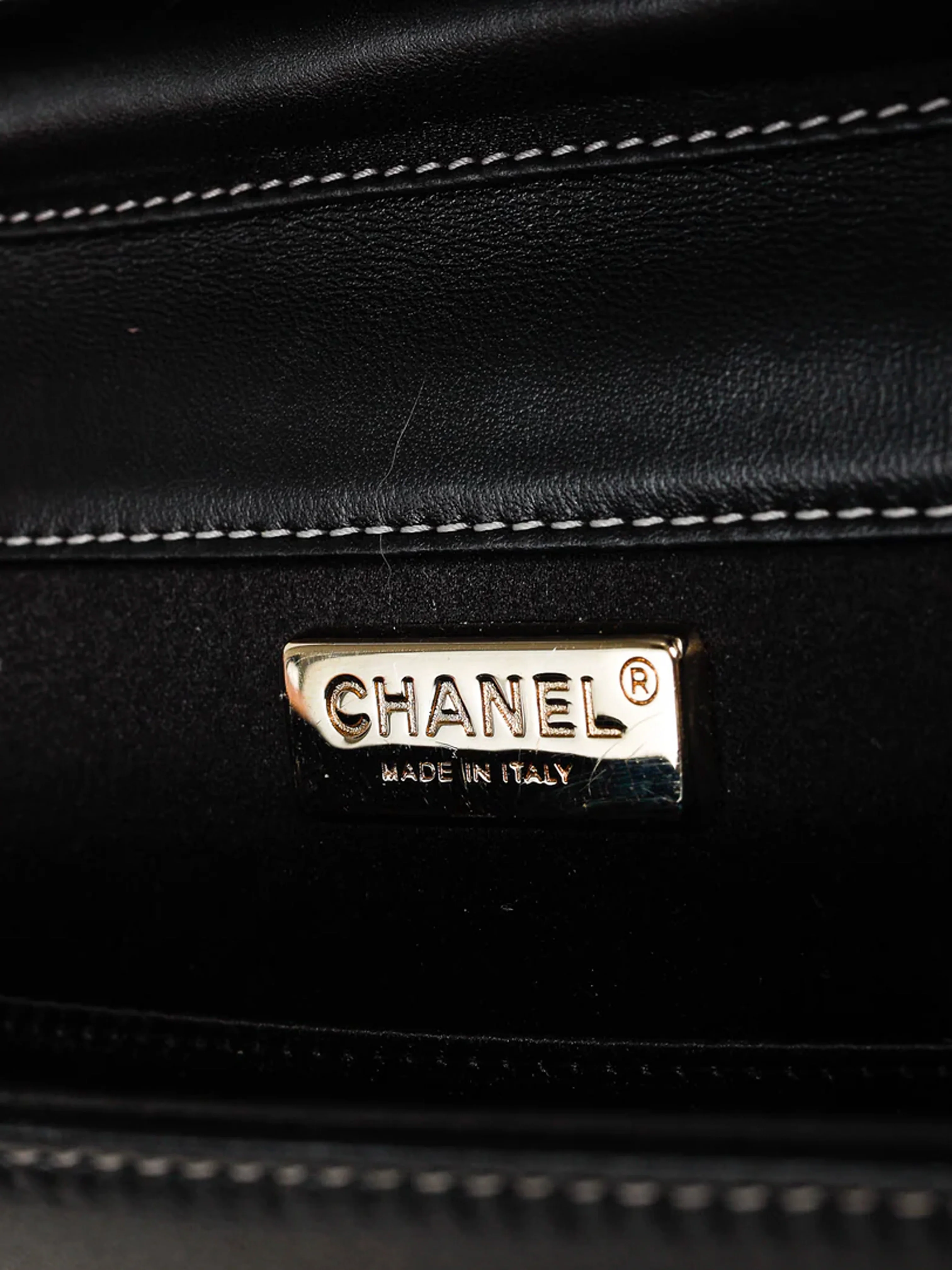 Chanel Cruise 2017 Beige and Black Leather Patchwork CC Flap Bag - Image 7