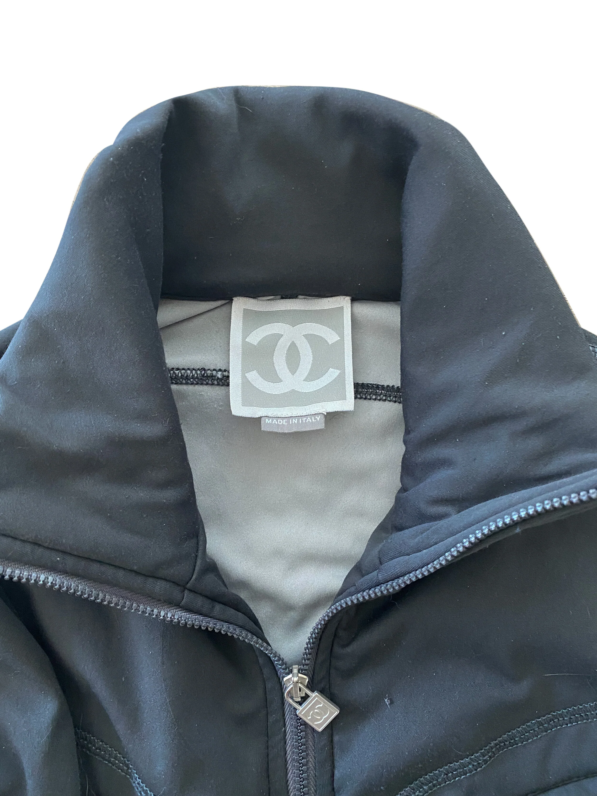 Chanel Sport Black Zip Up Track Jacket - Image 3
