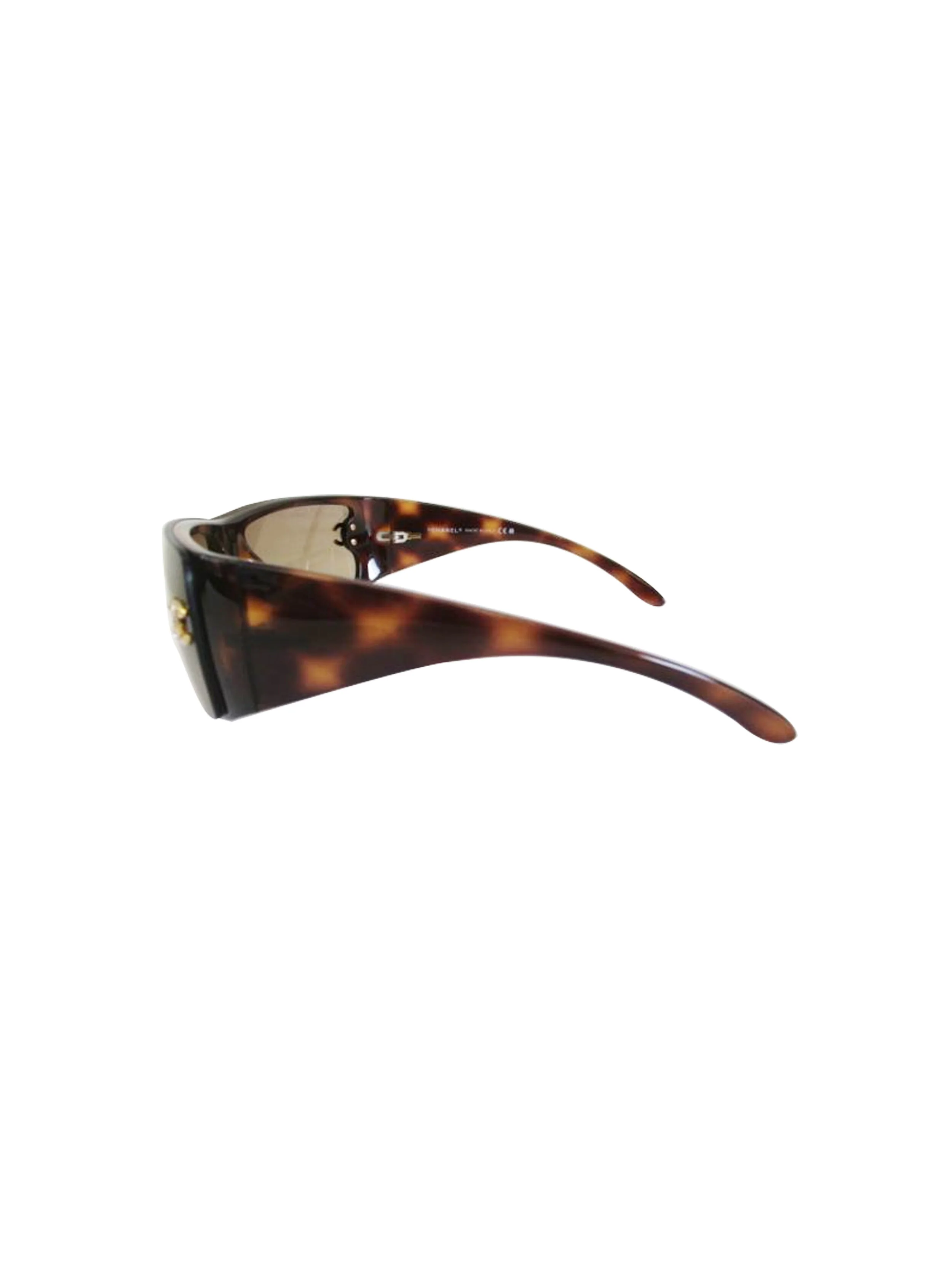 Chanel 2000s Dark Brown Rare Tortoise Sunglasses - Image 3