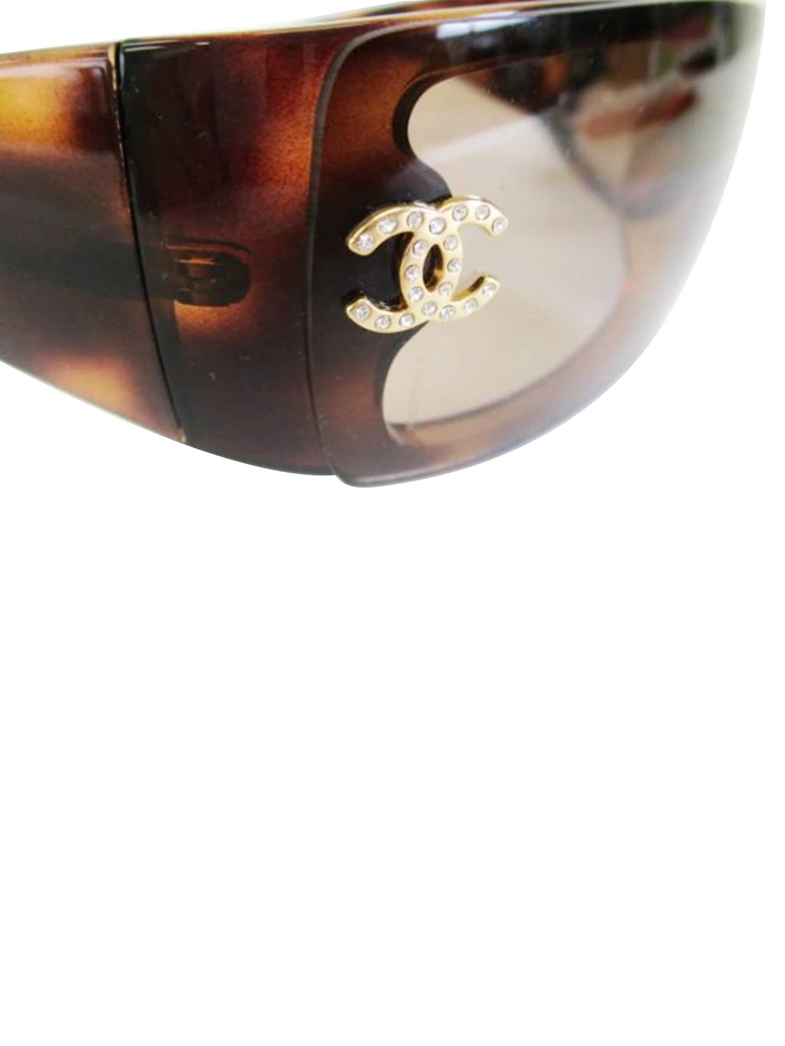 Chanel 2000s Dark Brown Rare Tortoise Sunglasses - Image 4