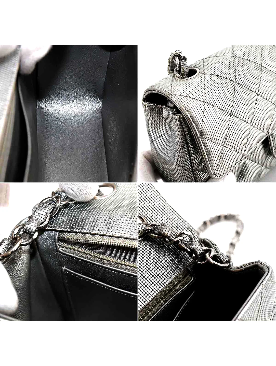 Chanel F/W 2015-2016 Silver Small Matresse Flap Bag - Image 5