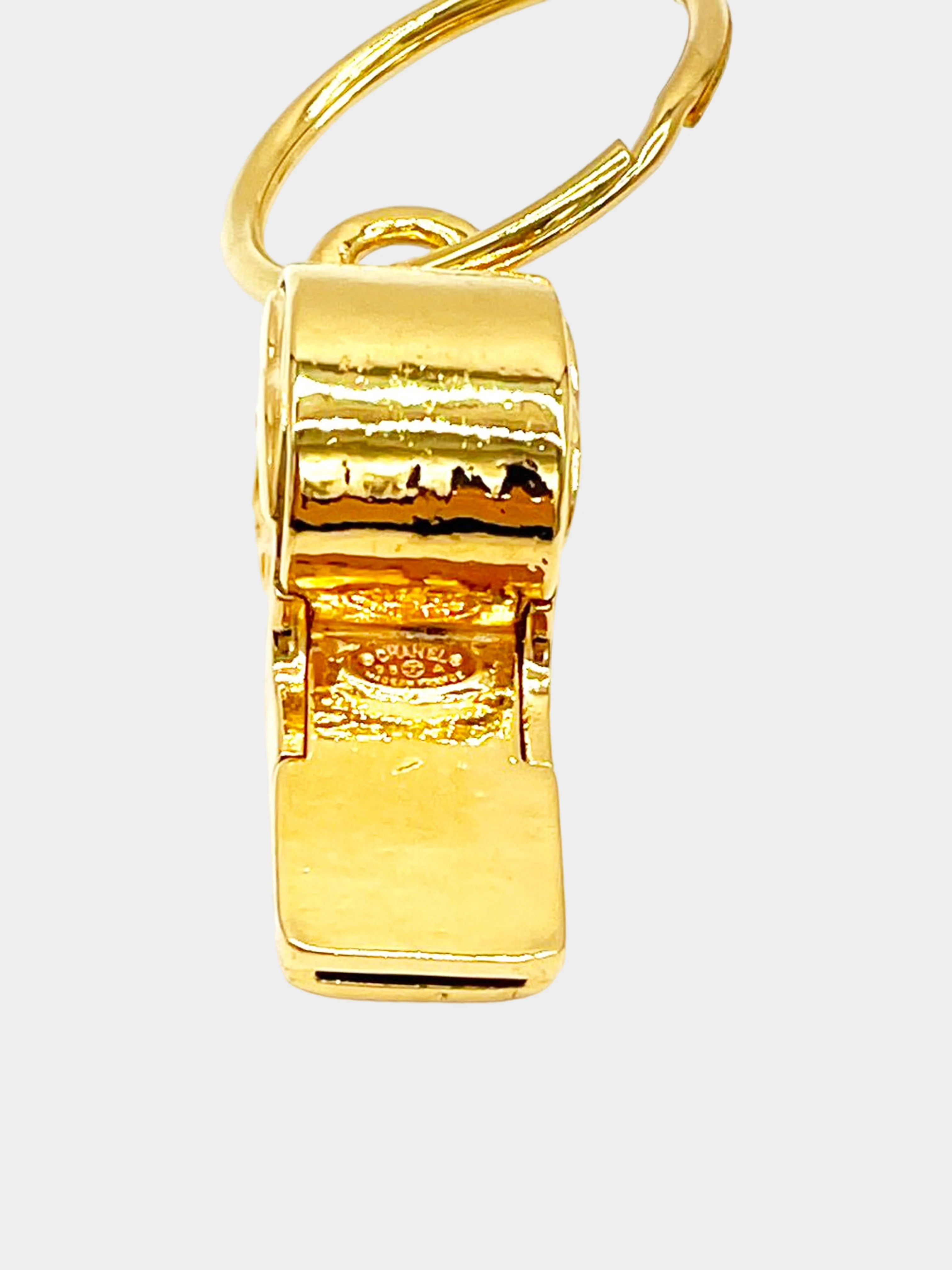 Chanel Fall 1995 Gold CC Whistle Keychain - Image 4