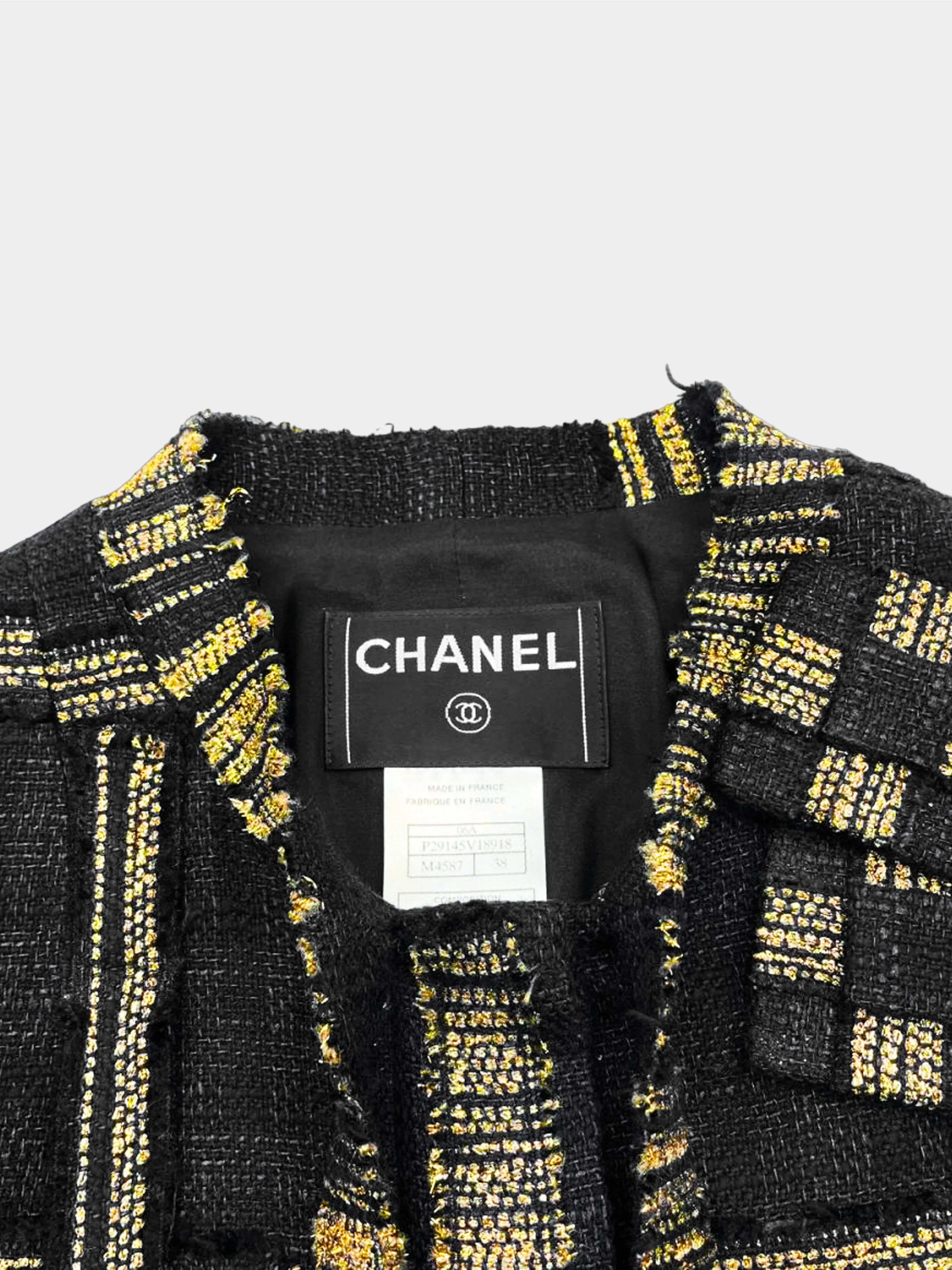 Chanel Fall 2006 Black and Gold Tweed Suit - Image 3