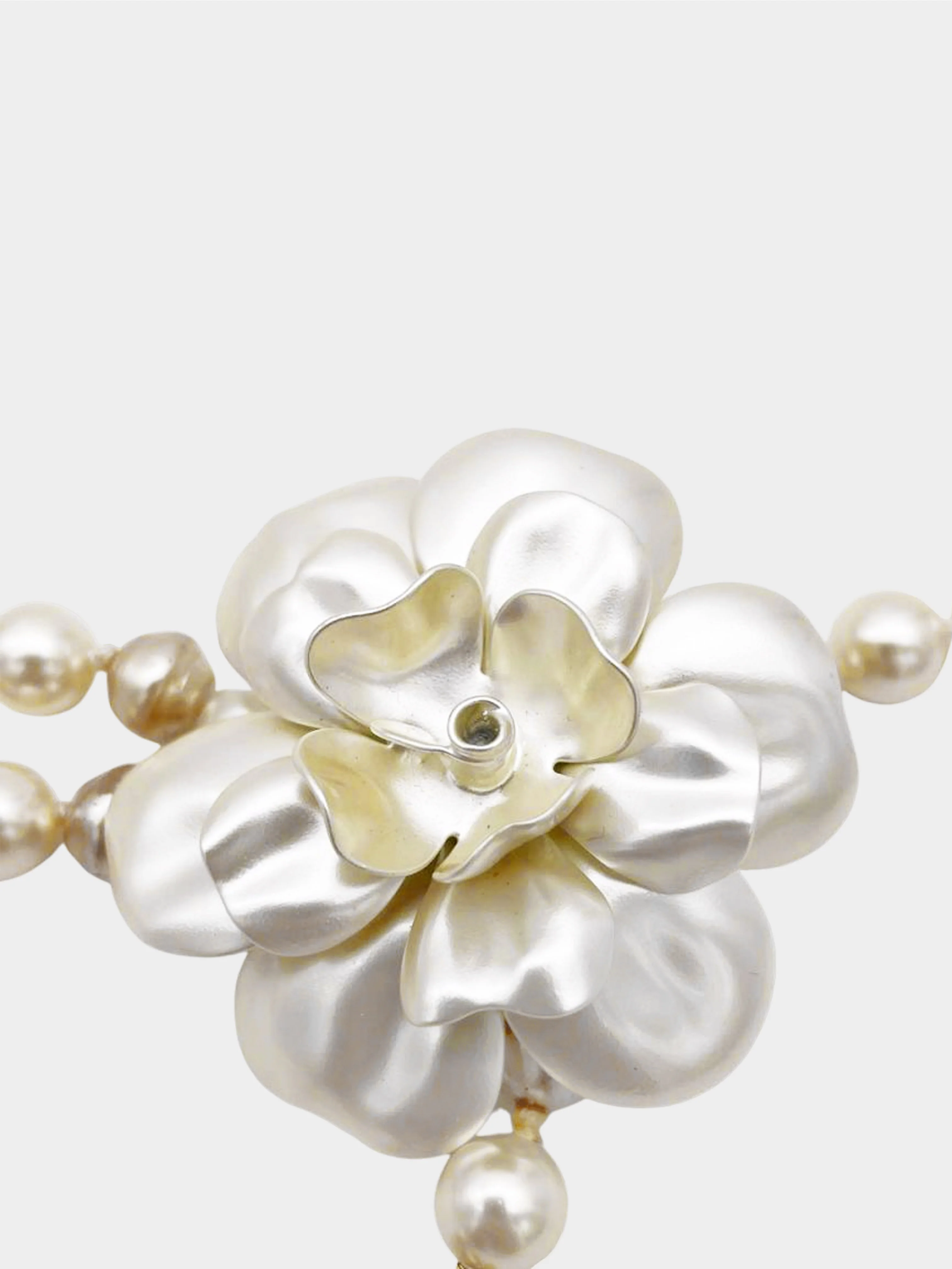 Chanel Fall 2009 Faux Pearl with Camellia Chain Link Belt - Image 2