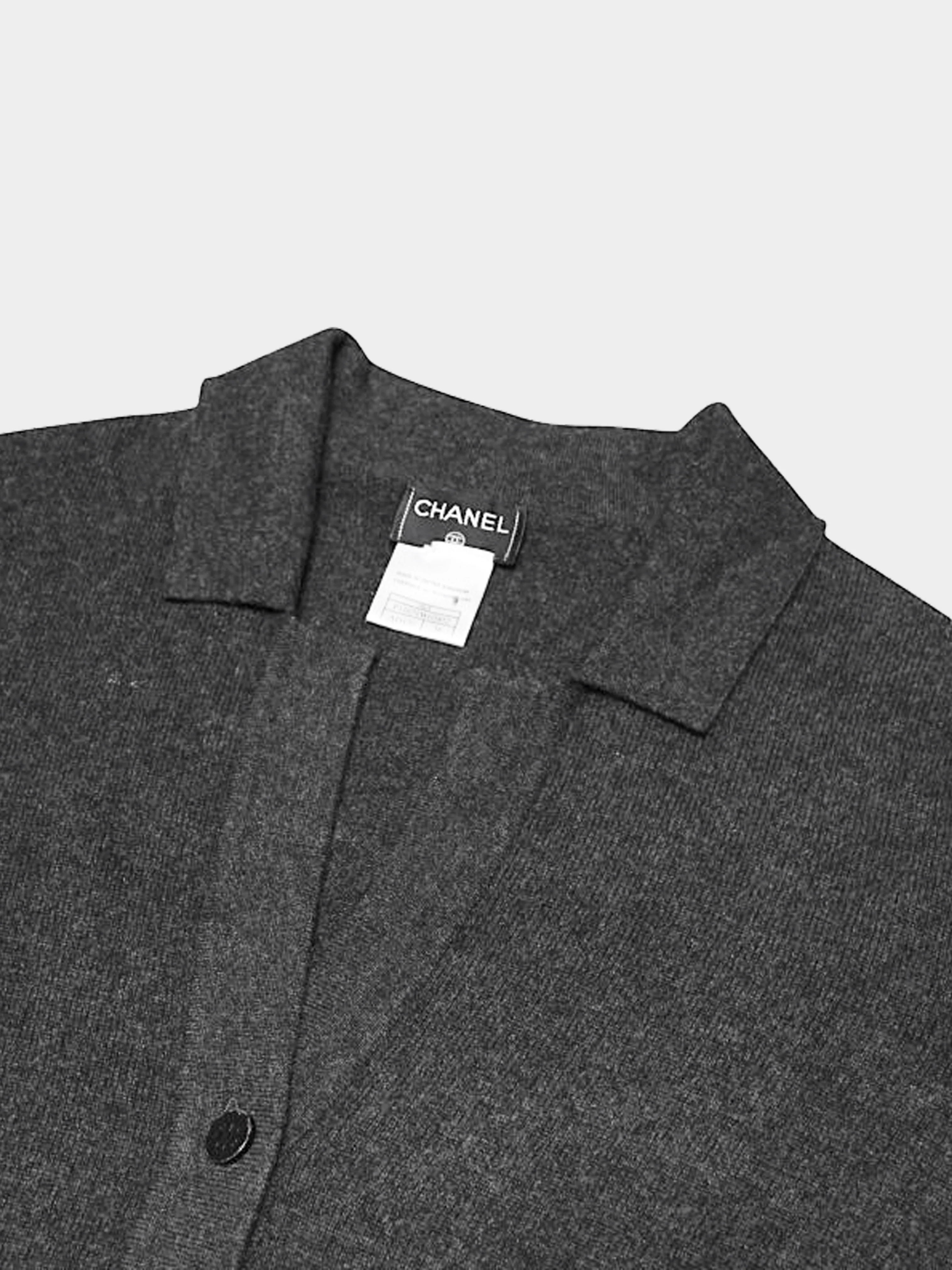 Chanel FW 1998 Dark Grey Cashmere Long Cardigan - Image 3