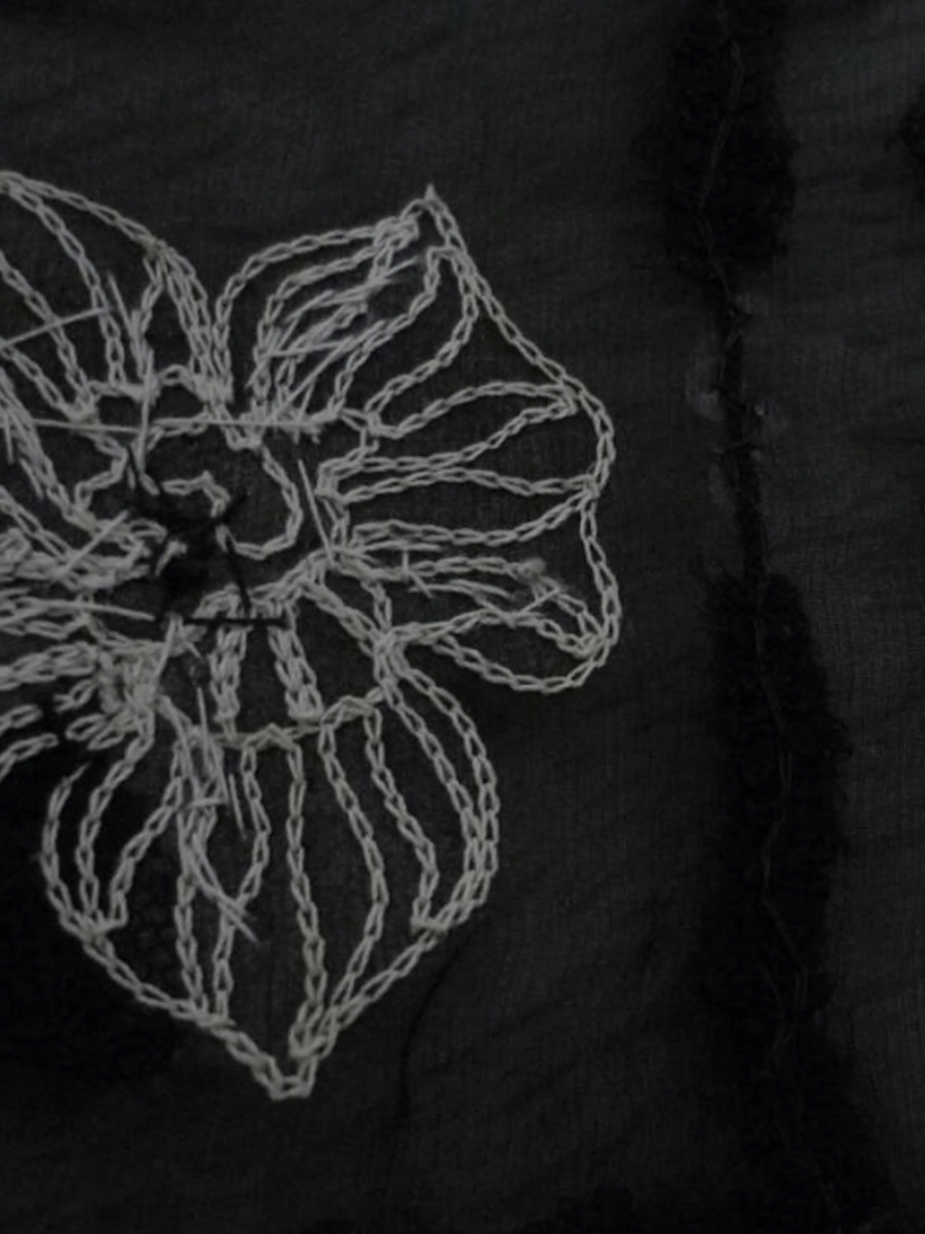 Chanel FW 2000 Rare Black Camellia Beaded Jacket - Image 3
