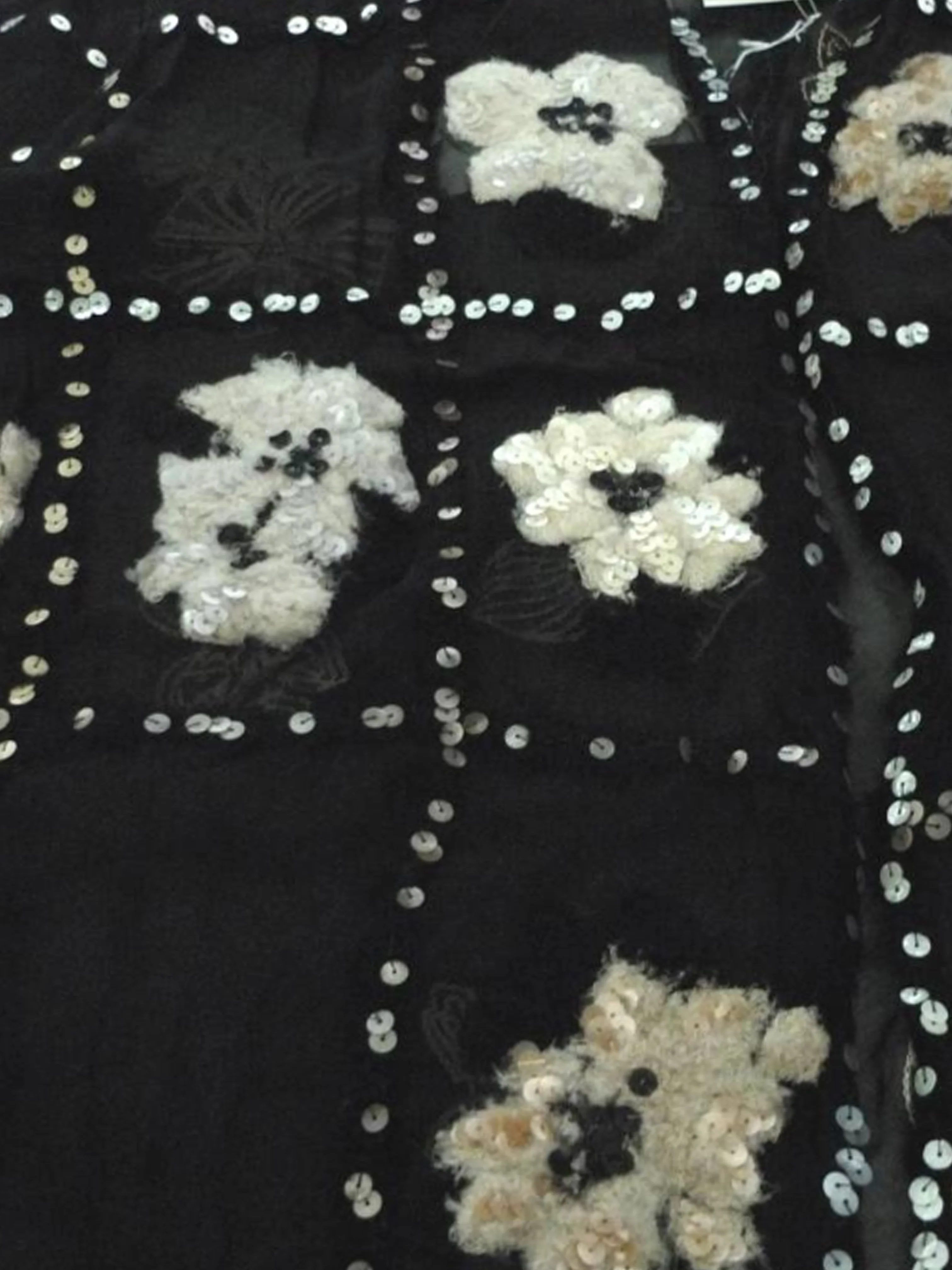 Chanel FW 2000 Rare Black Camellia Beaded Jacket - Image 4