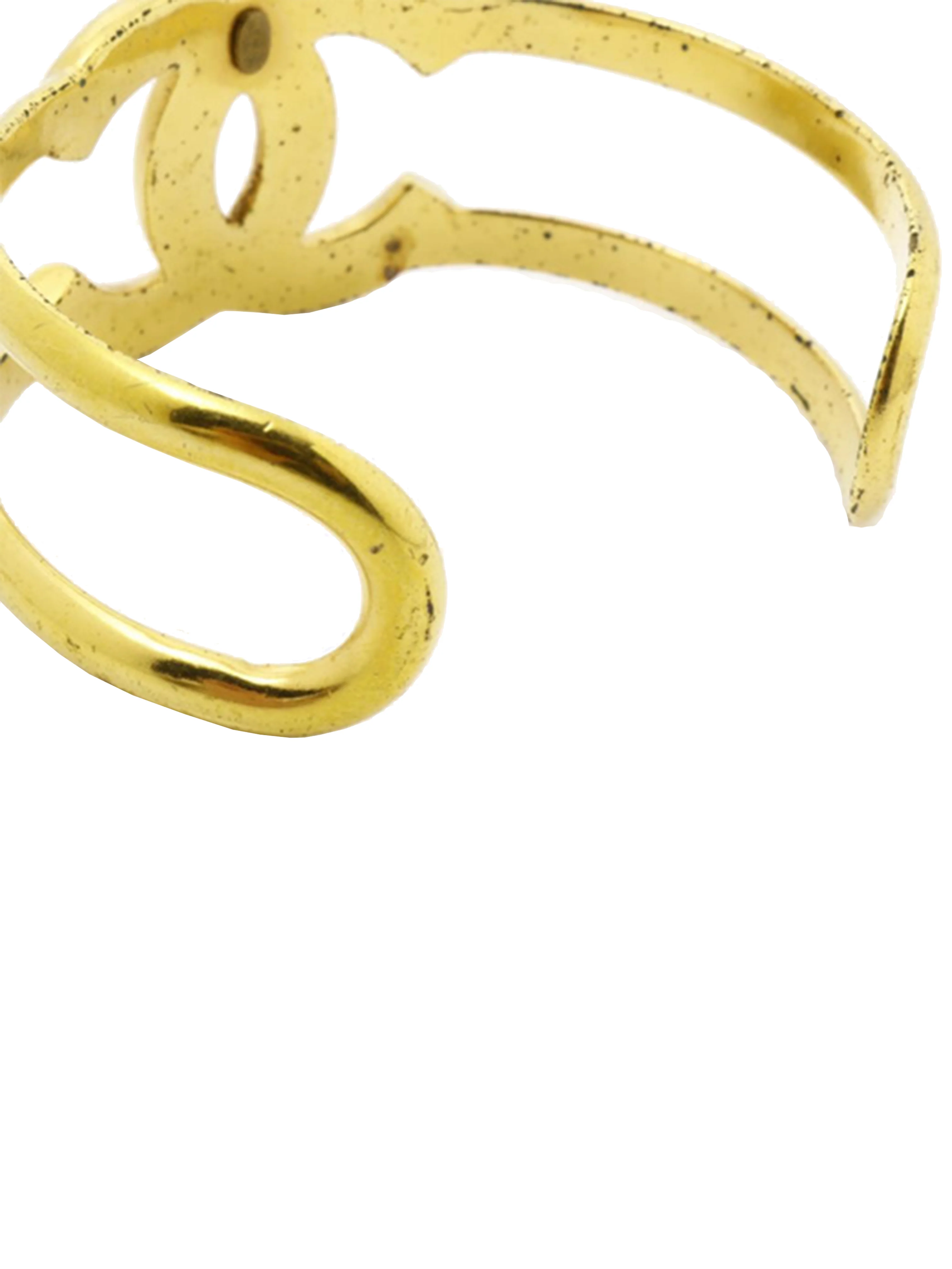 Chanel 2000s Gold CC Wrap Bangle - Image 3
