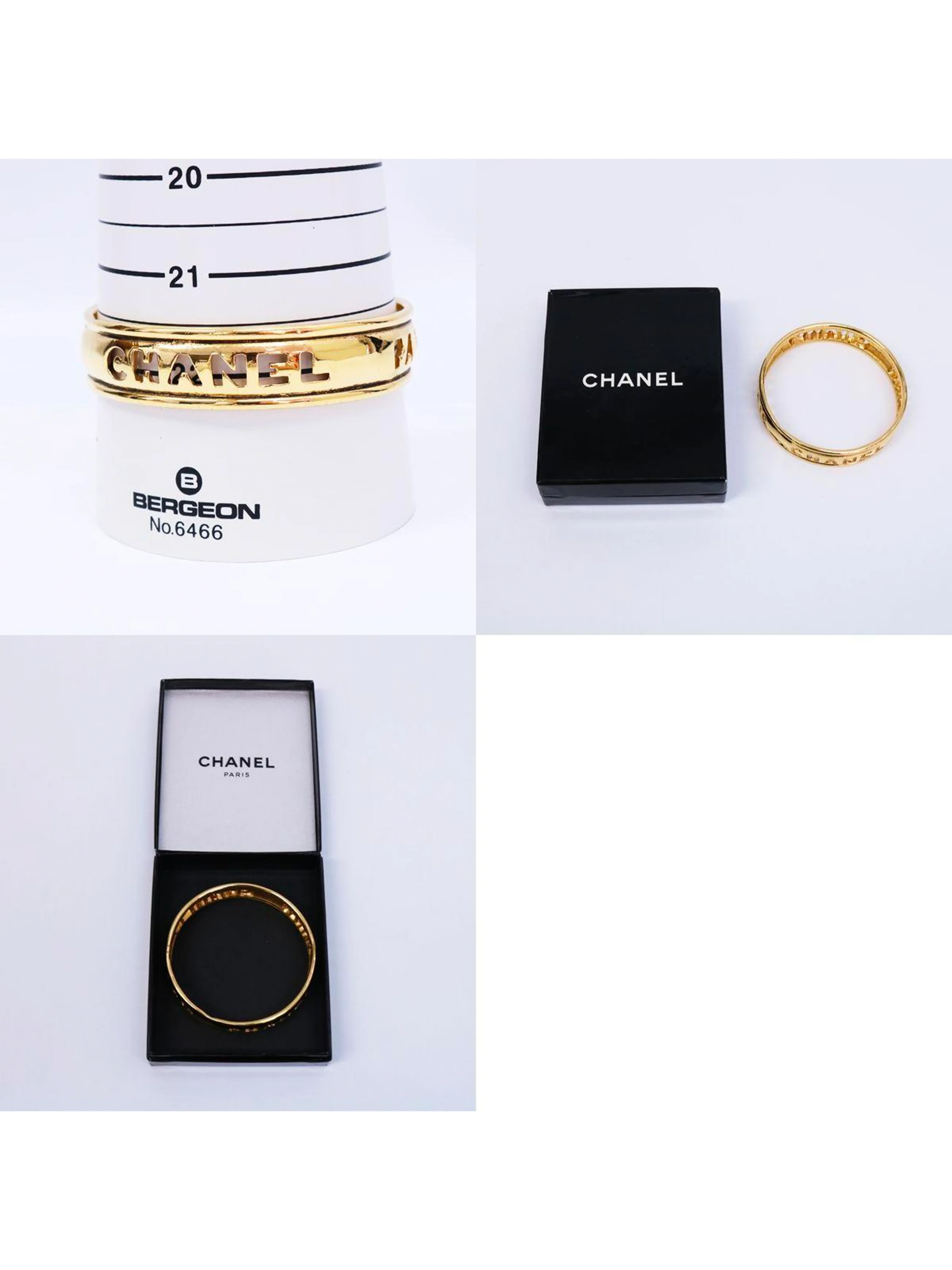 Chanel 2000s Gold CC Thin Bangle - Image 3