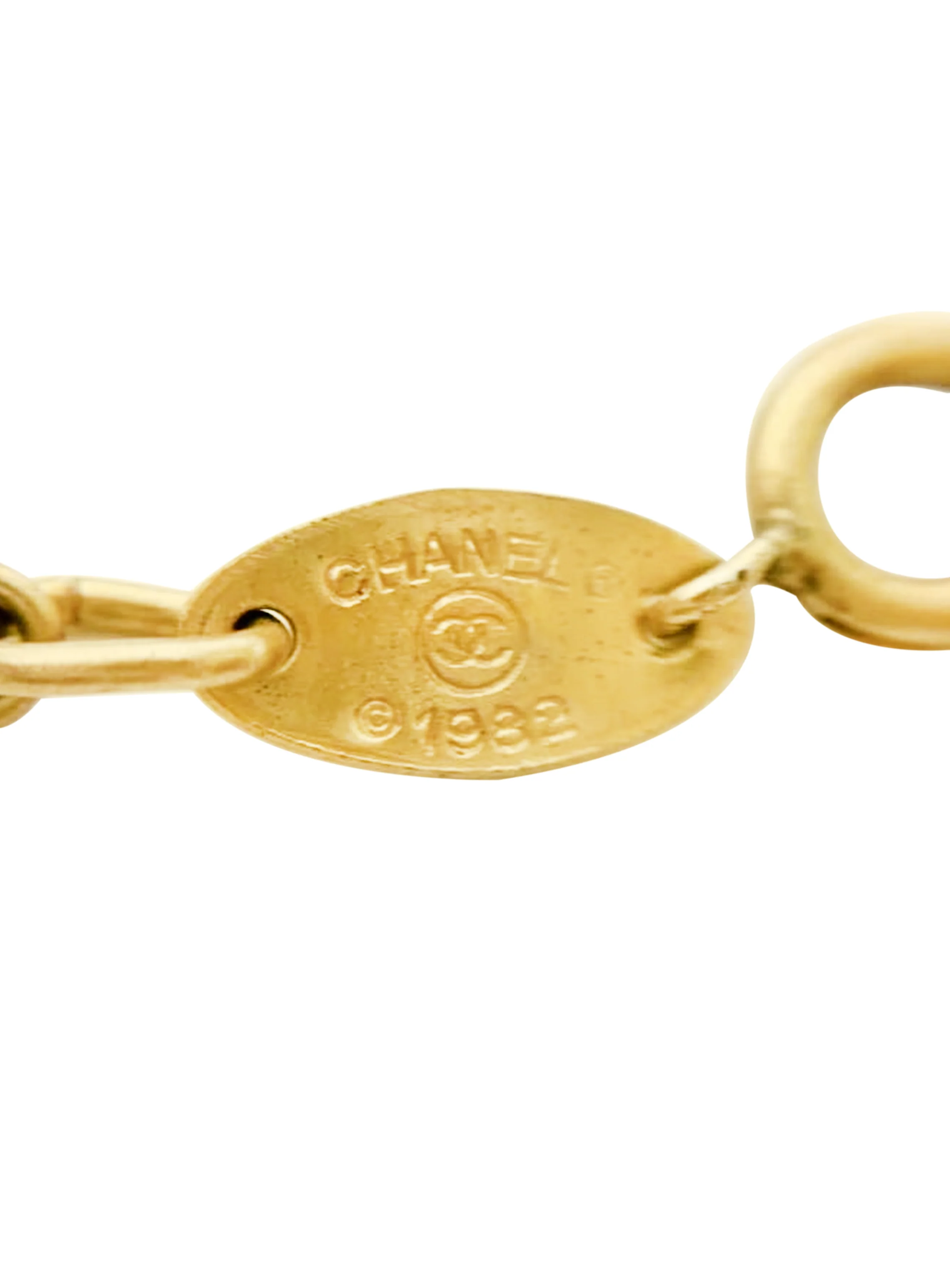 Chanel 2000s Gold Crystal CC Bracelet - Image 2