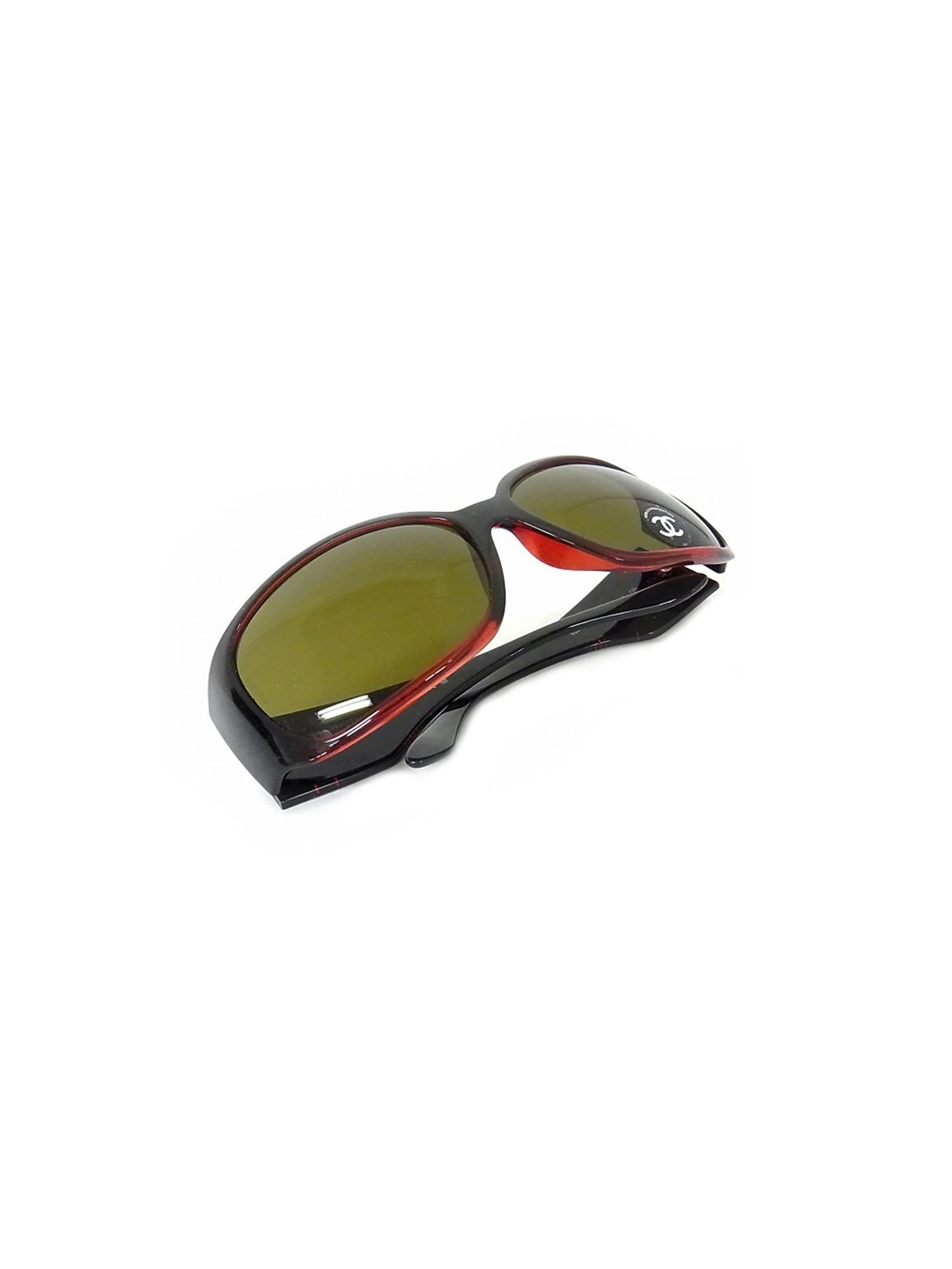 Chanel 2000s Green Tinted Sunglasses - Image 3
