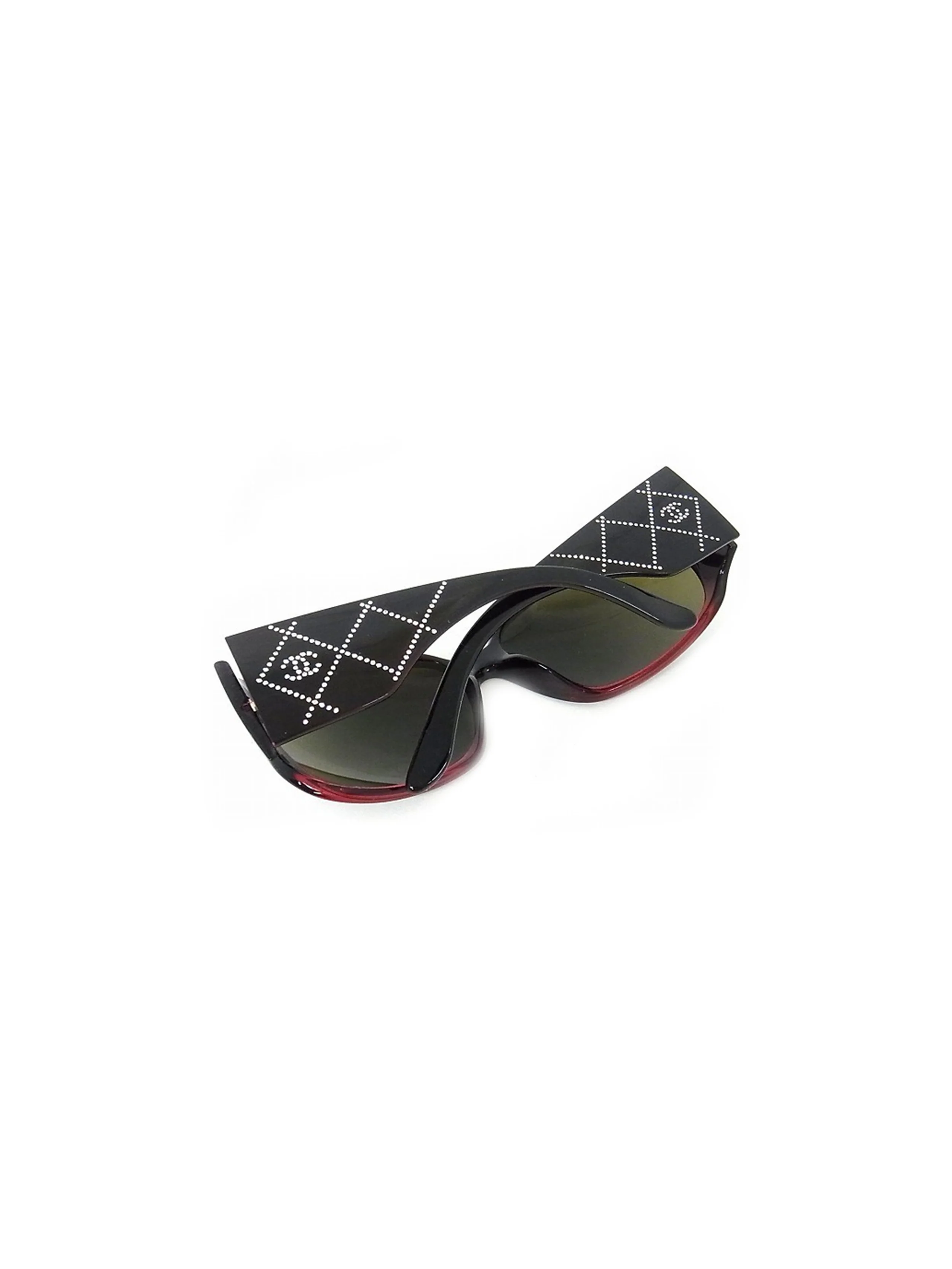 Chanel 2000s Green Tinted Sunglasses - Image 4