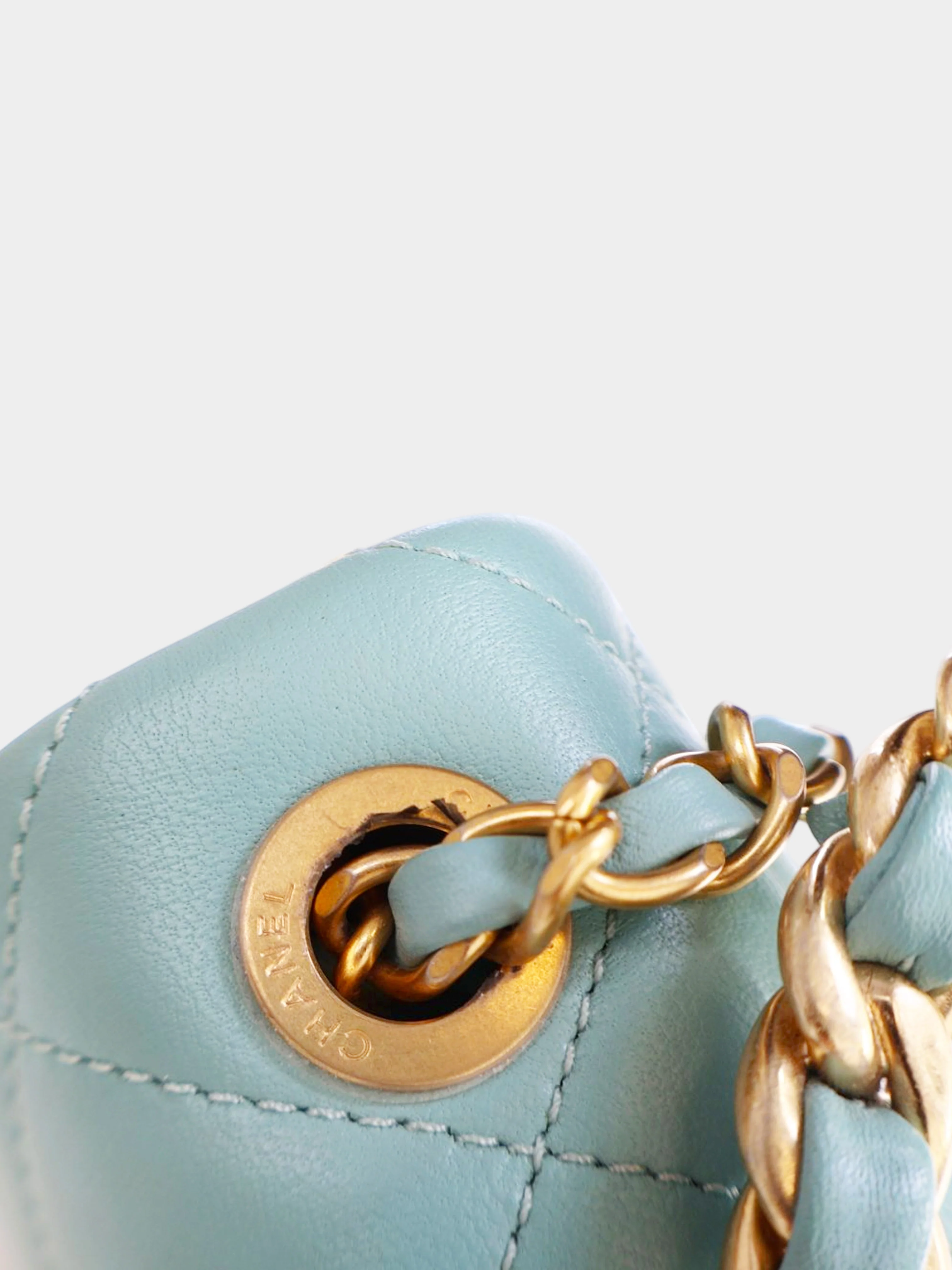 Chanel Late 2019-2020 Blue Lambskin In The Loop Mini Flap Bag - Image 5