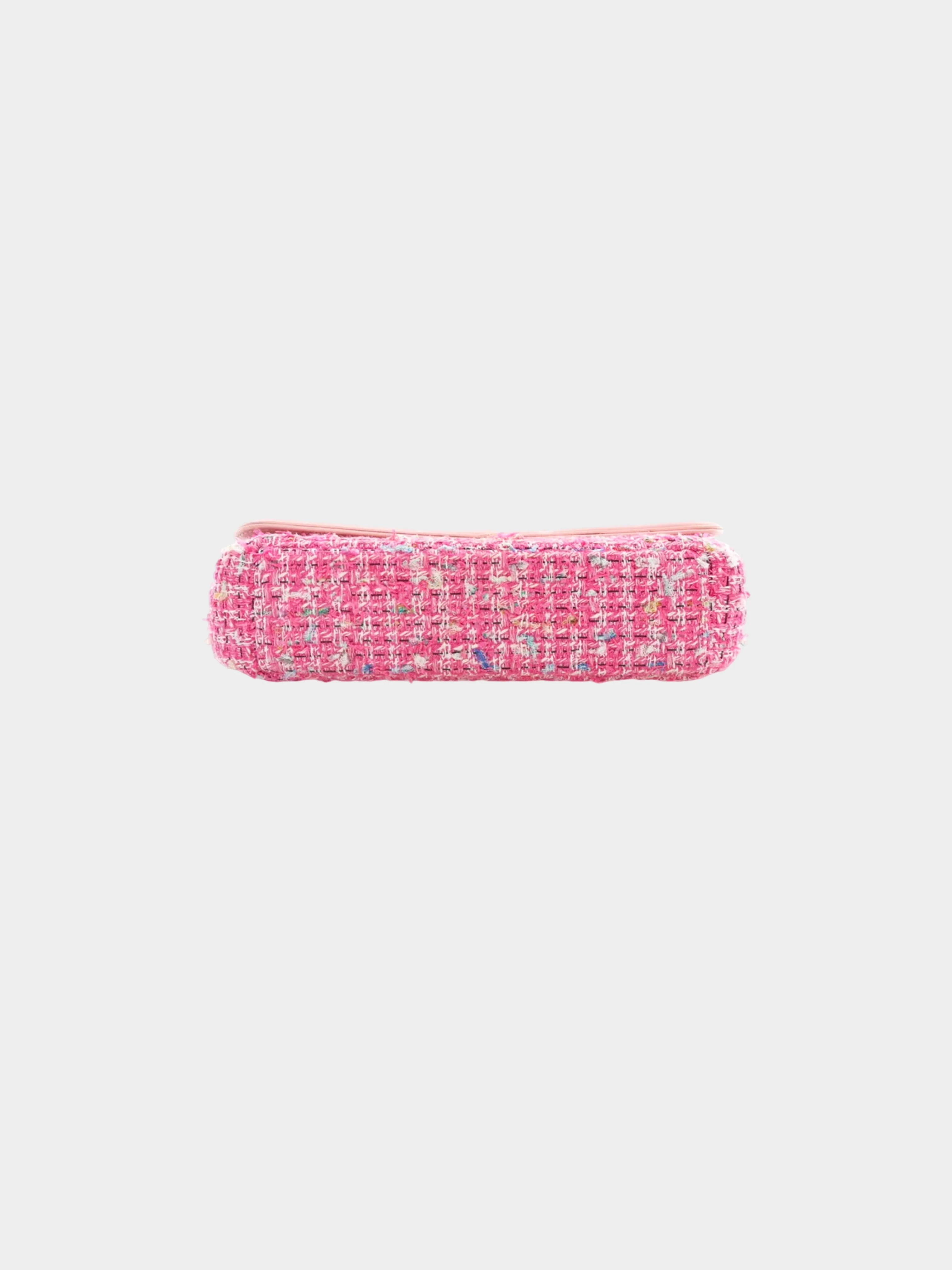 Chanel Mid 2019 Pink Tweed CC Filigree Medium Flap Bag - Image 3