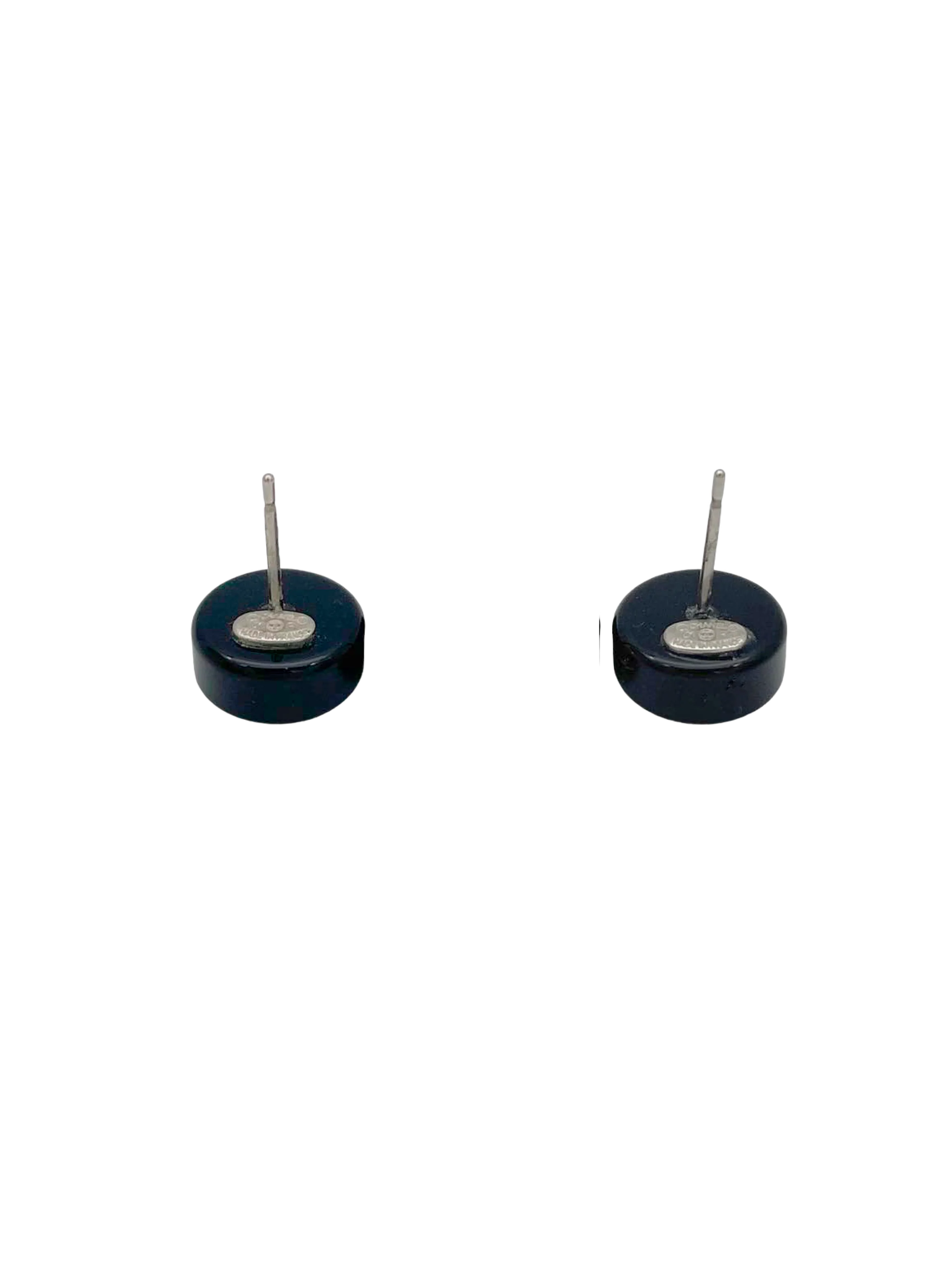 Chanel 2000s Mini Round COCO Mark Mirror Earring - Image 2