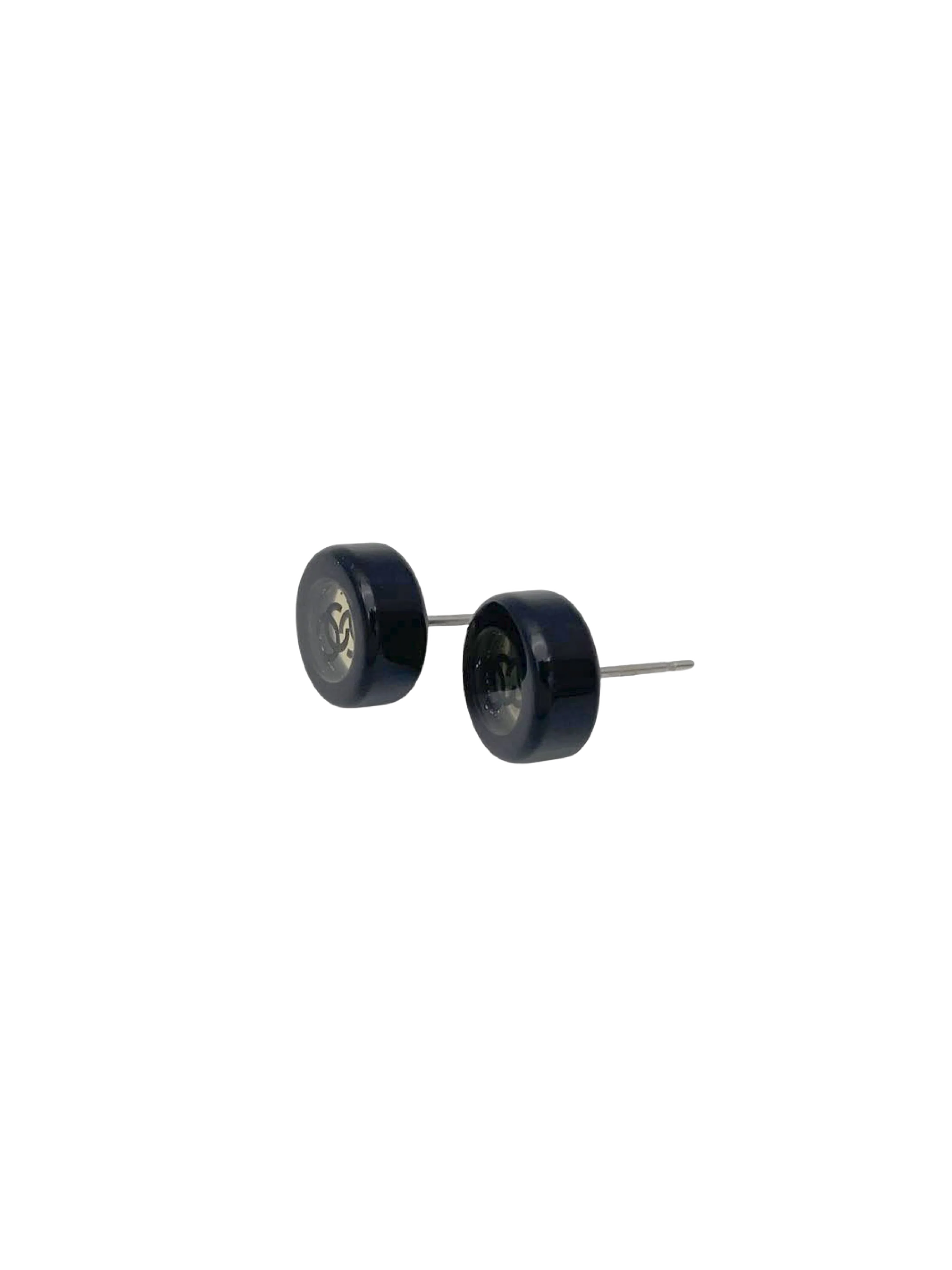 Chanel 2000s Mini Round COCO Mark Mirror Earring - Image 3