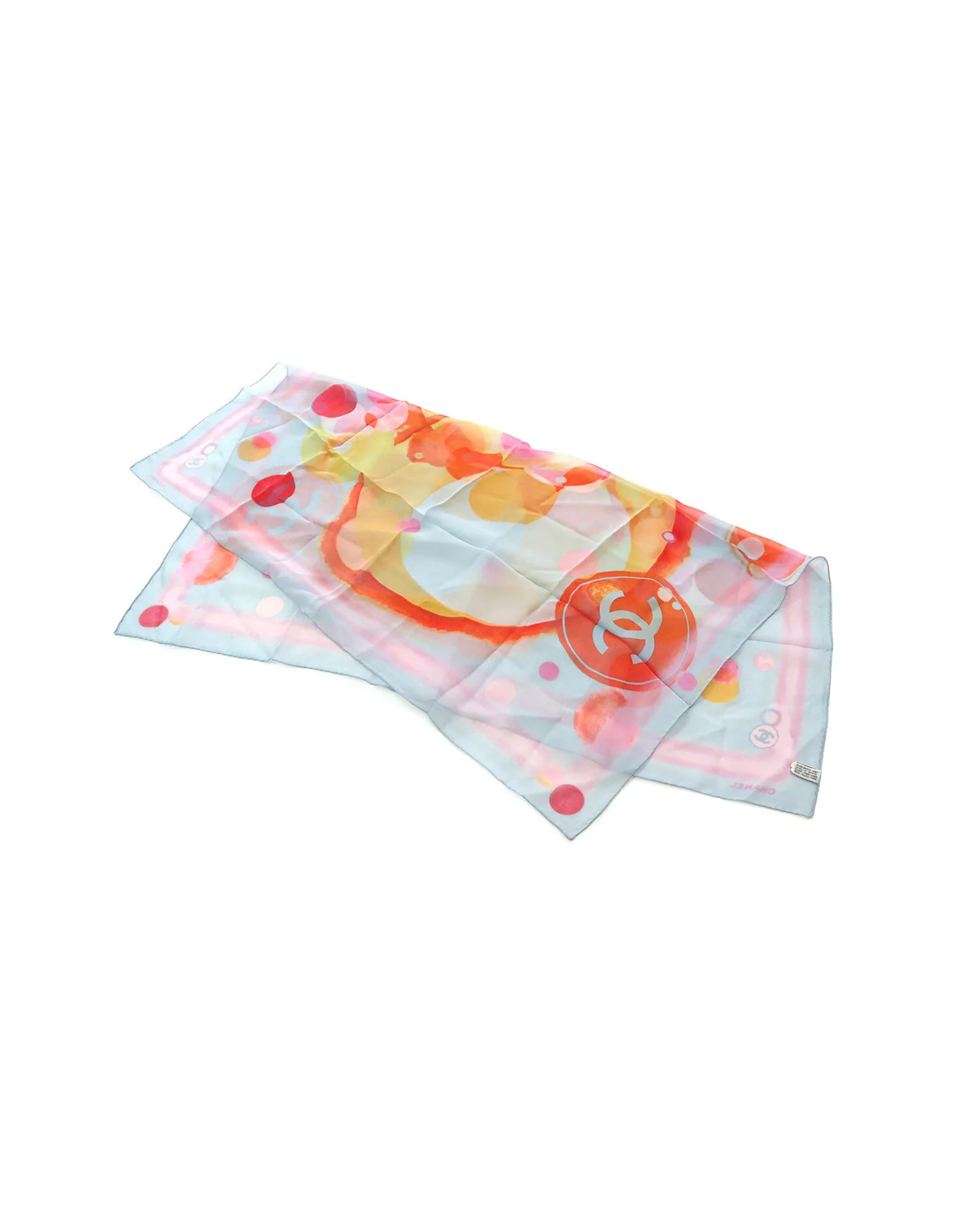 Chanel Multicolor Bubble Silk Scarf - Image 3