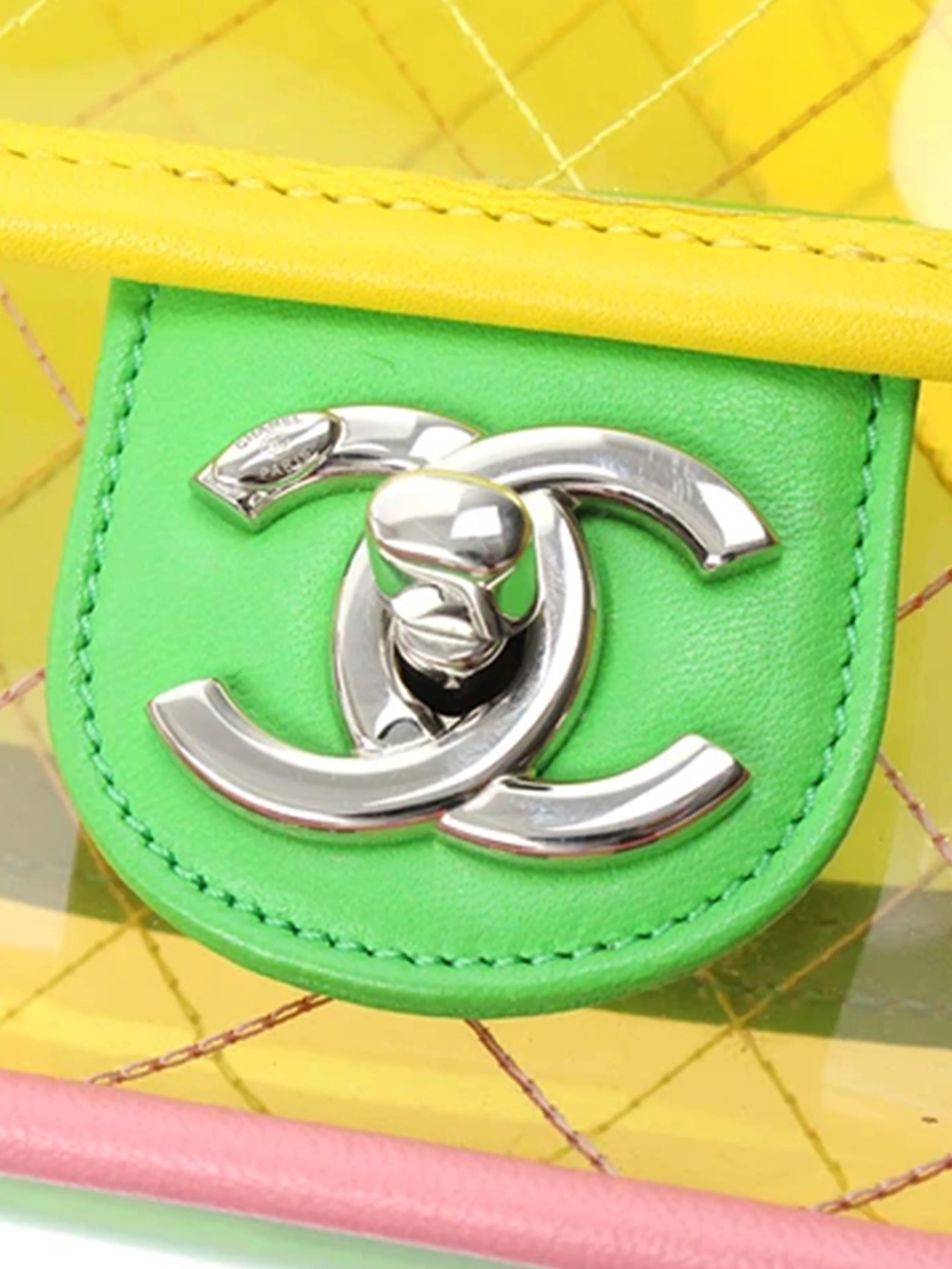 Chanel PVC 2000s Rare Multi-Color Flap Bag - Image 5