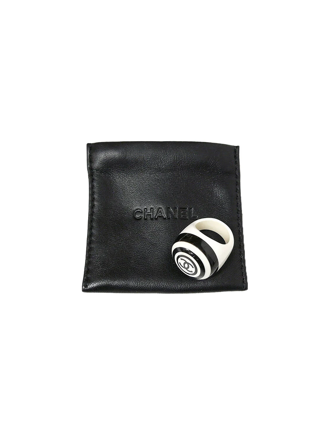 Chanel 2000s Optical Acrylic Ring - Image 4